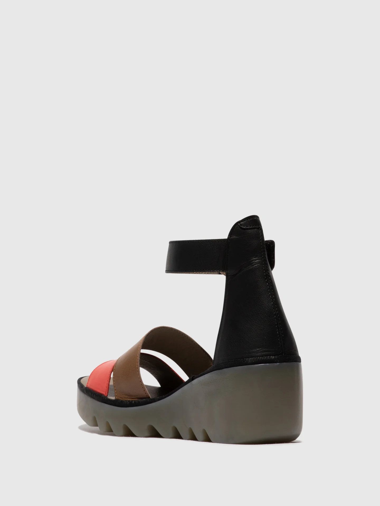 Strappy Sandals BONO290FLY RASPBERRY/GROUND/BLACK - Image 3