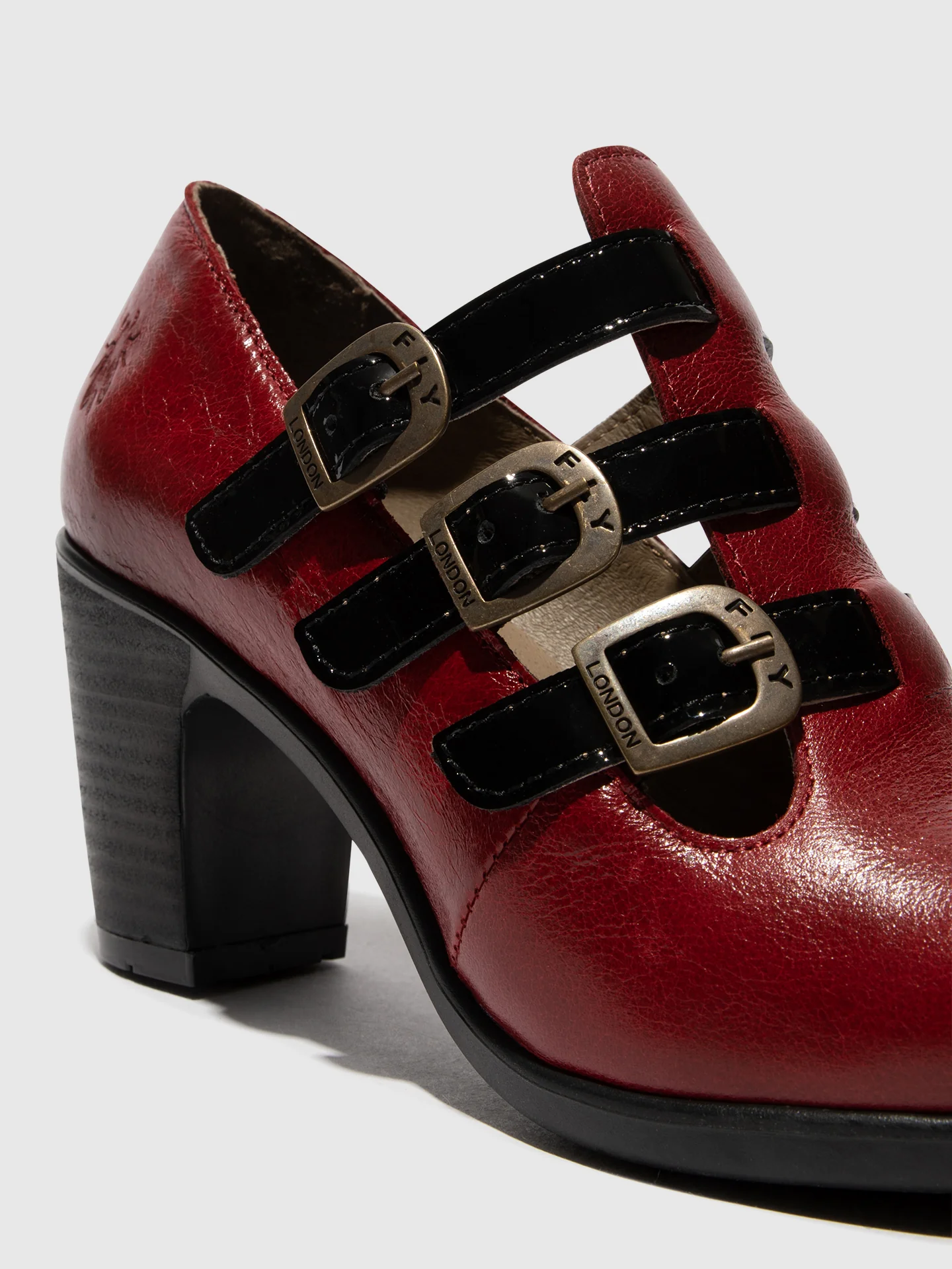 Buckle Shoes KACY011FLY RED/BLACK - Image 4