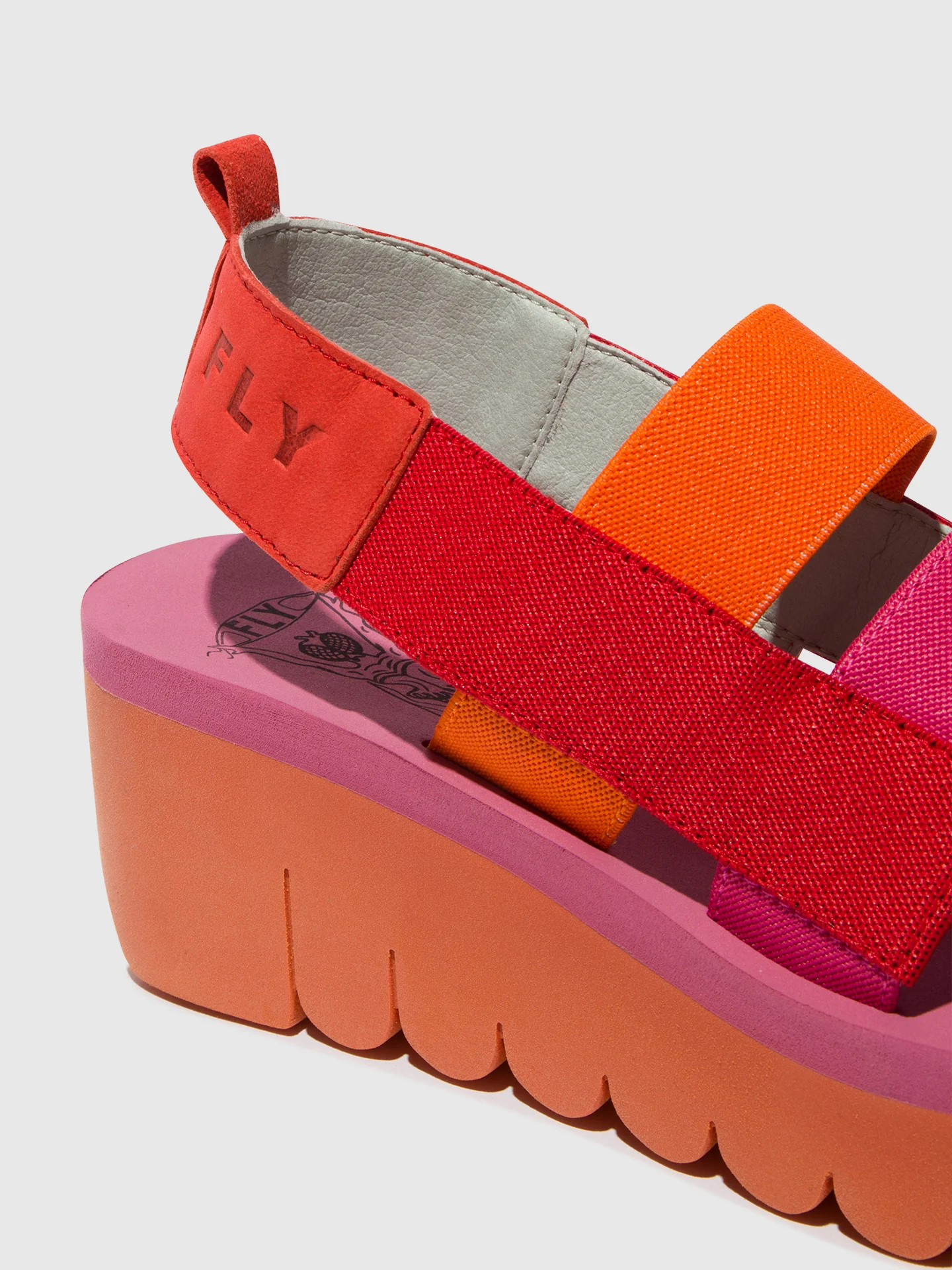 Strappy Sandals YERE847FLY RED/ORANGE (ROSE) - Image 4