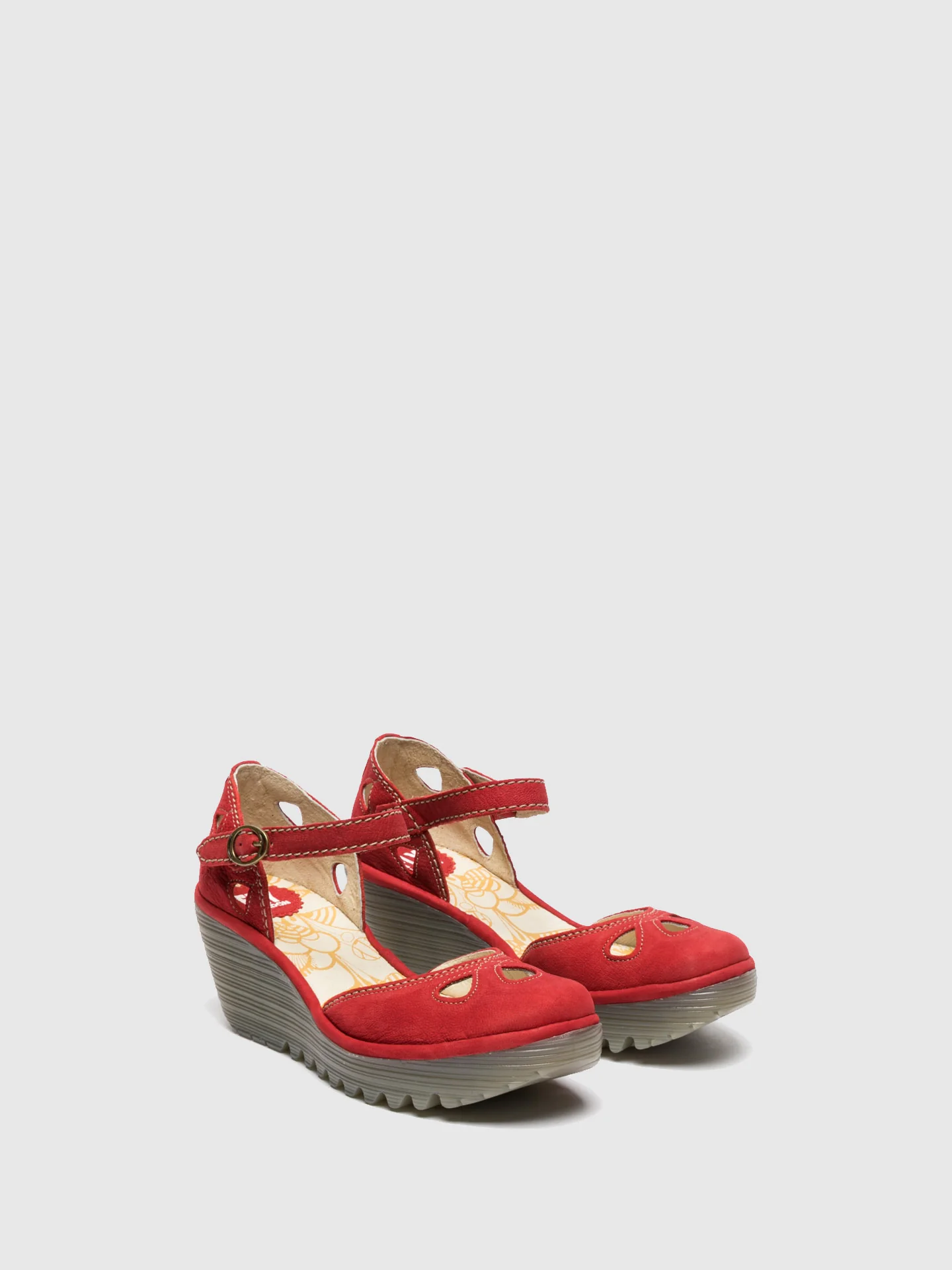 Wedge Sandals YUNA LIPSTICK RED - Image 2