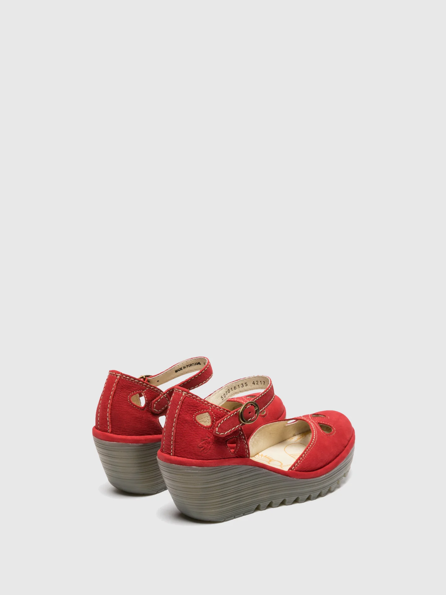Wedge Sandals YUNA LIPSTICK RED - Image 3