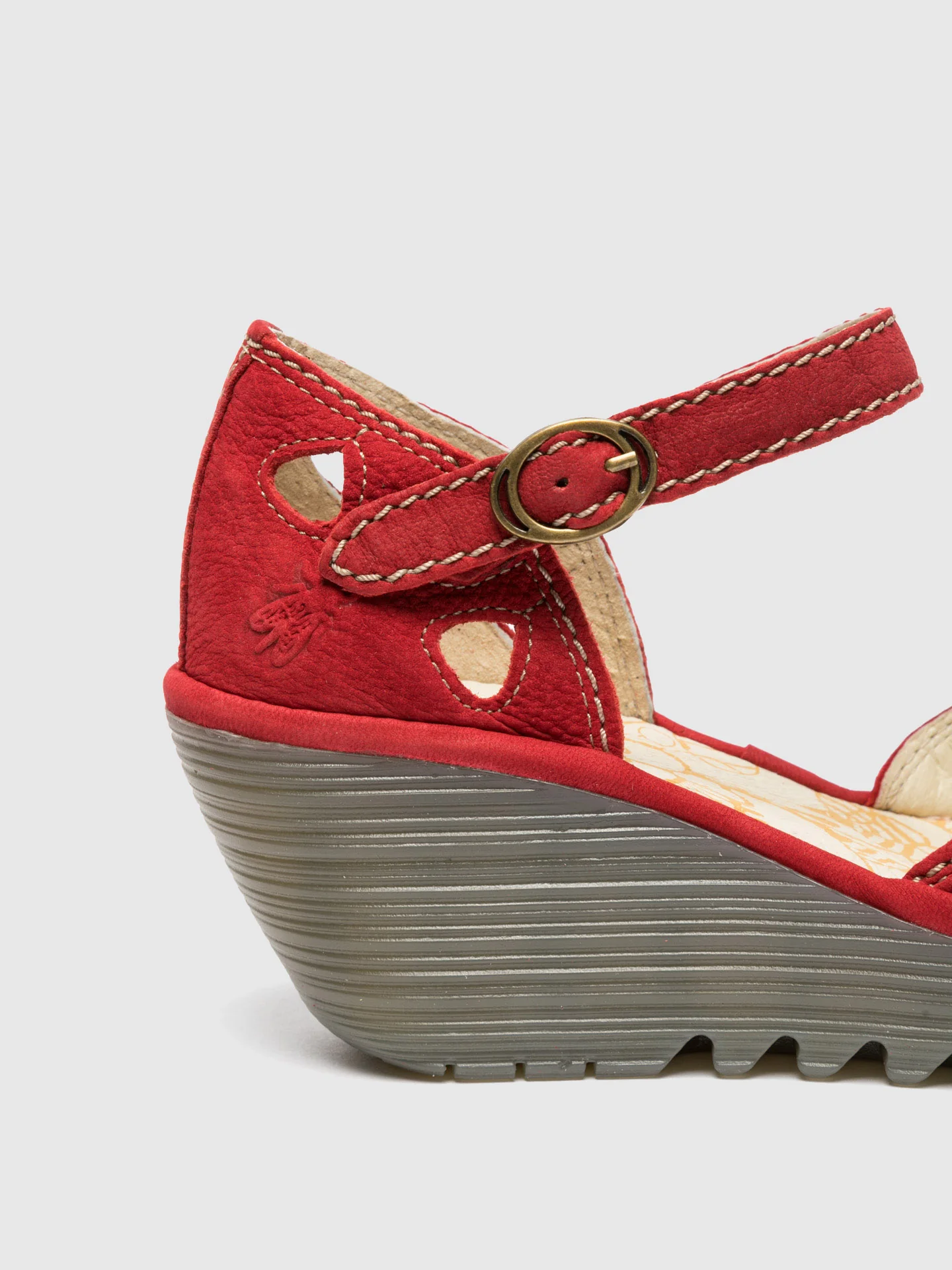 Wedge Sandals YUNA LIPSTICK RED - Image 4