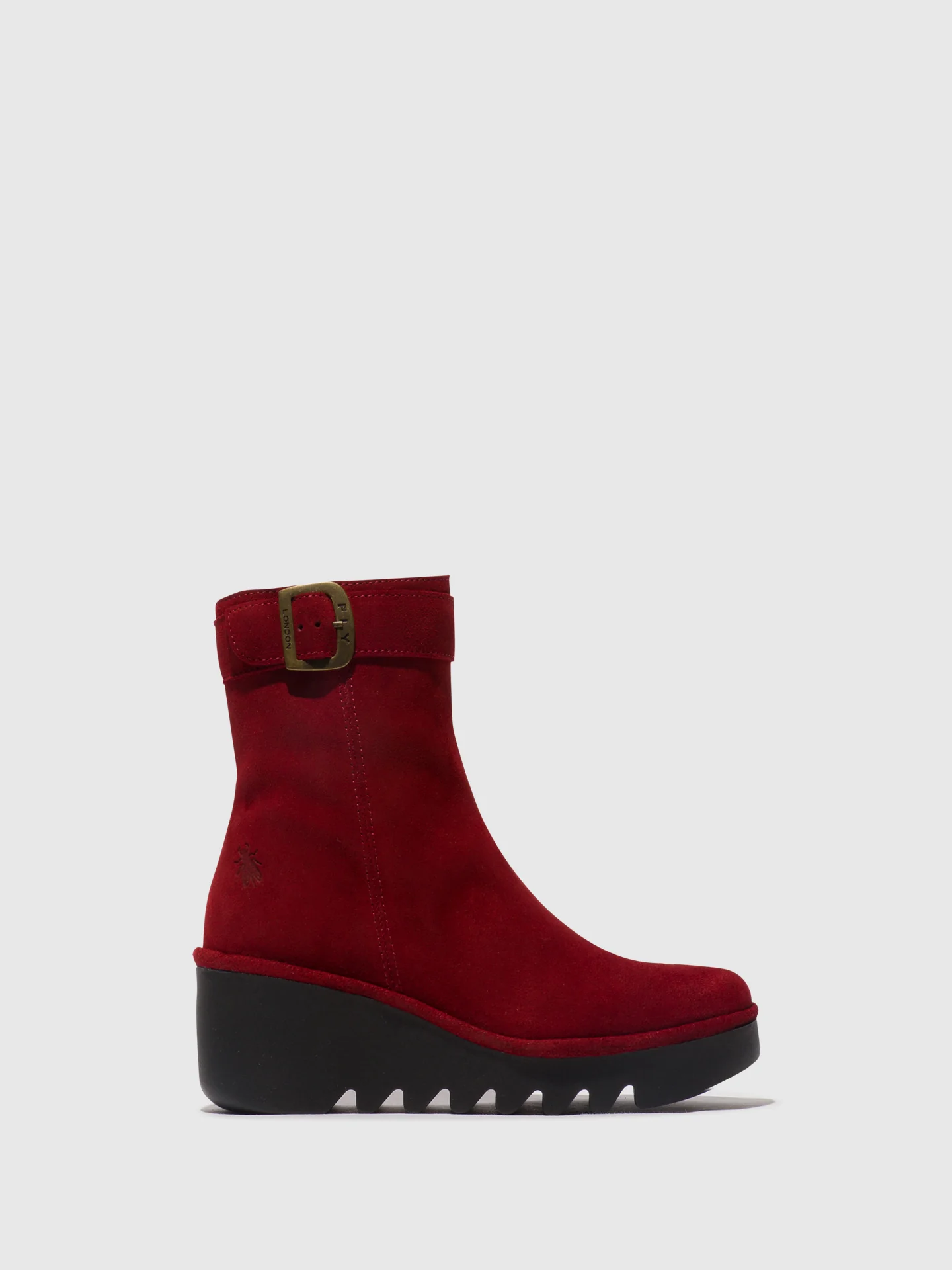 Zip Up Ankle Boots BEPP396FLY RED