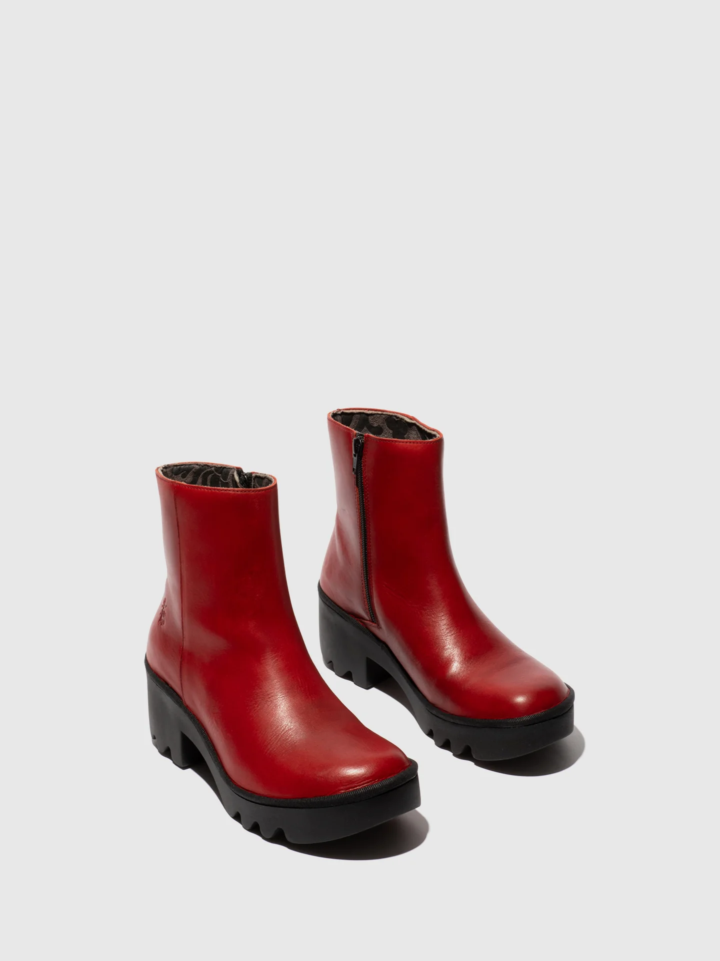 Zip Up Ankle Boots TOOR513FLY RED - Image 2