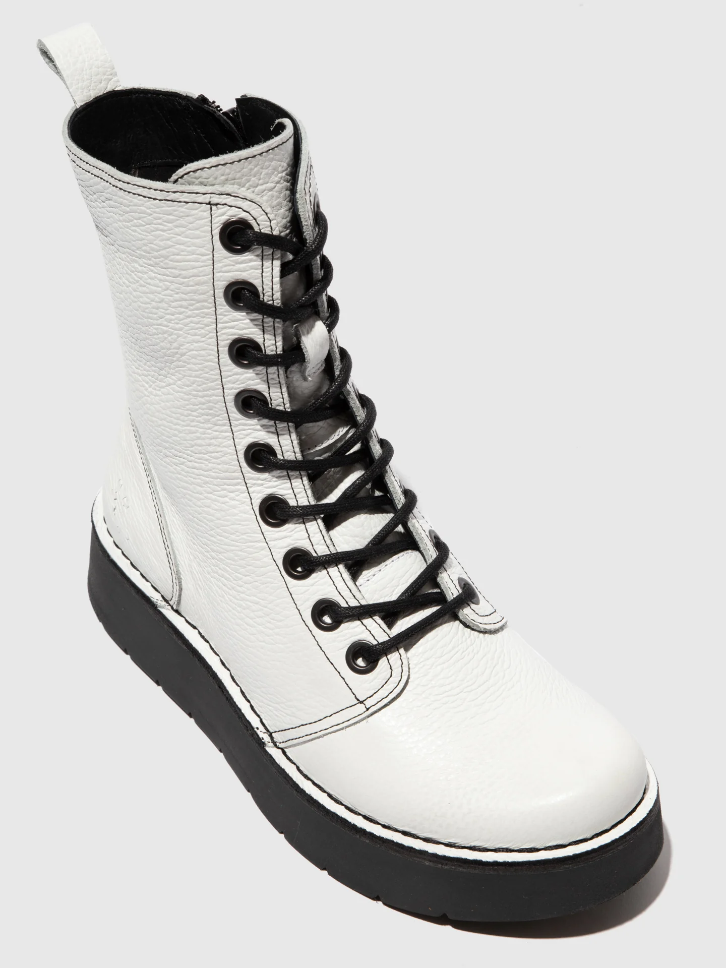 Lace-up Boots RAMI043FLY RIO WHITE(BLACK ST) - Image 4
