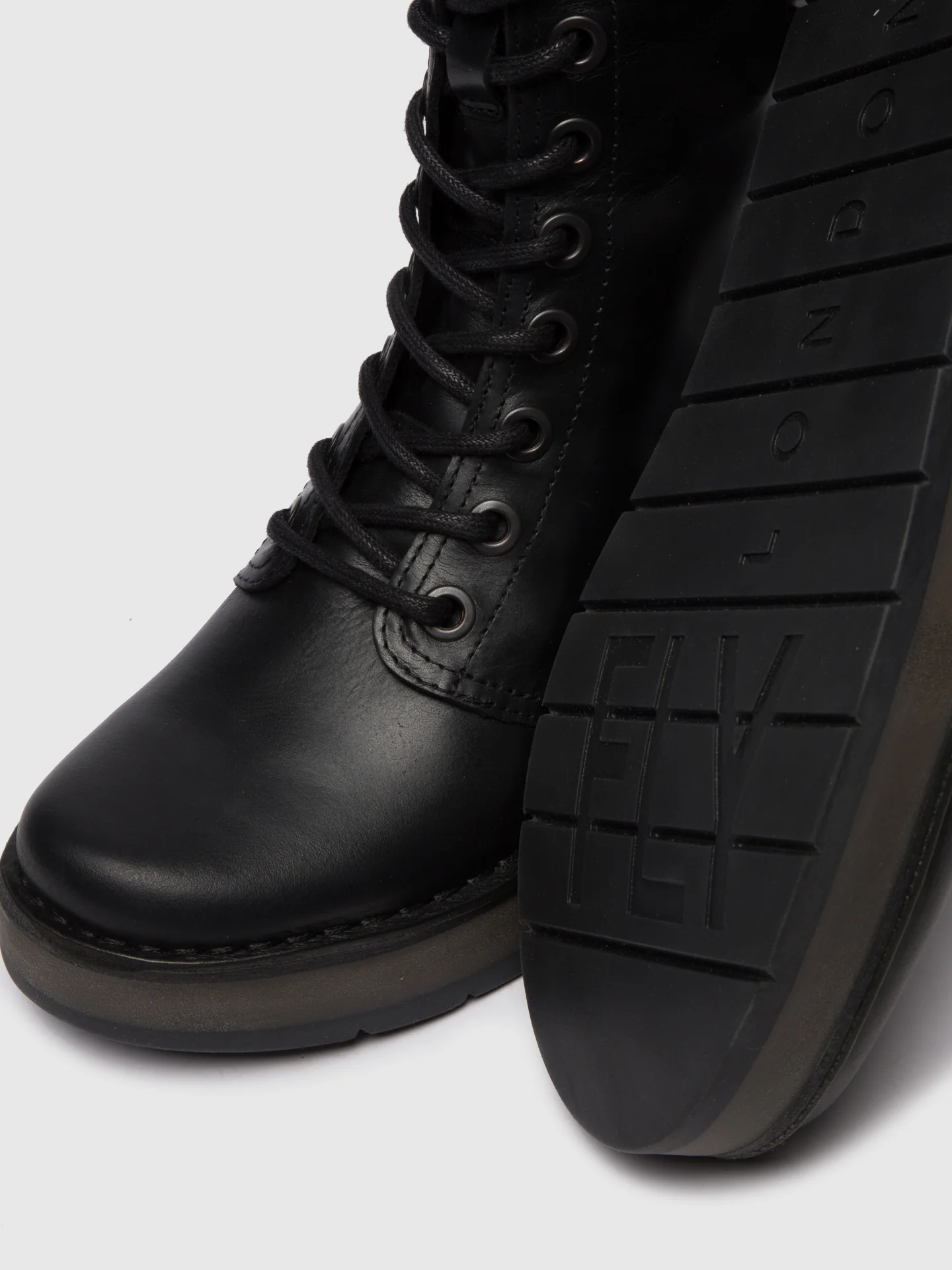 Lace-up Ankle Boots RAMI043FLY RUG BLACK - Image 4