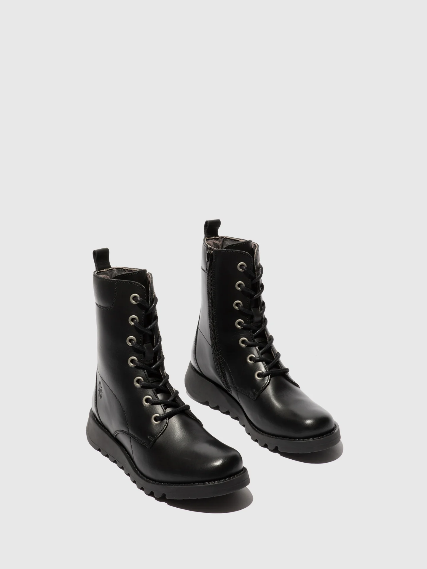 Lace-up Ankle Boots SILF015FLY RUG BLACK - Image 2