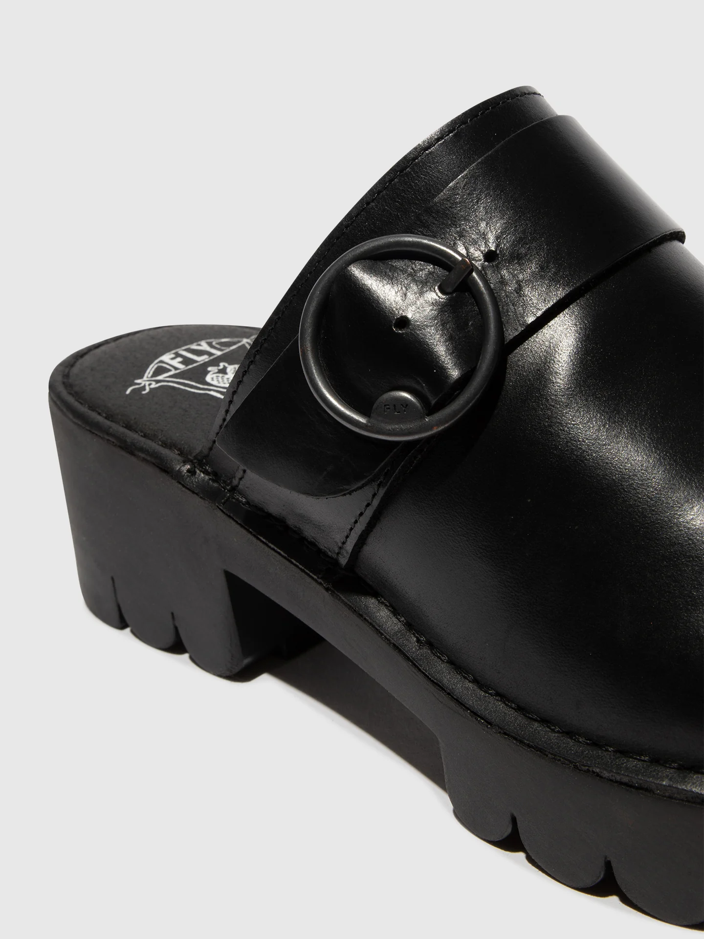 Round Toe Clogs ENDA510FLY RUG BLACK - Image 4