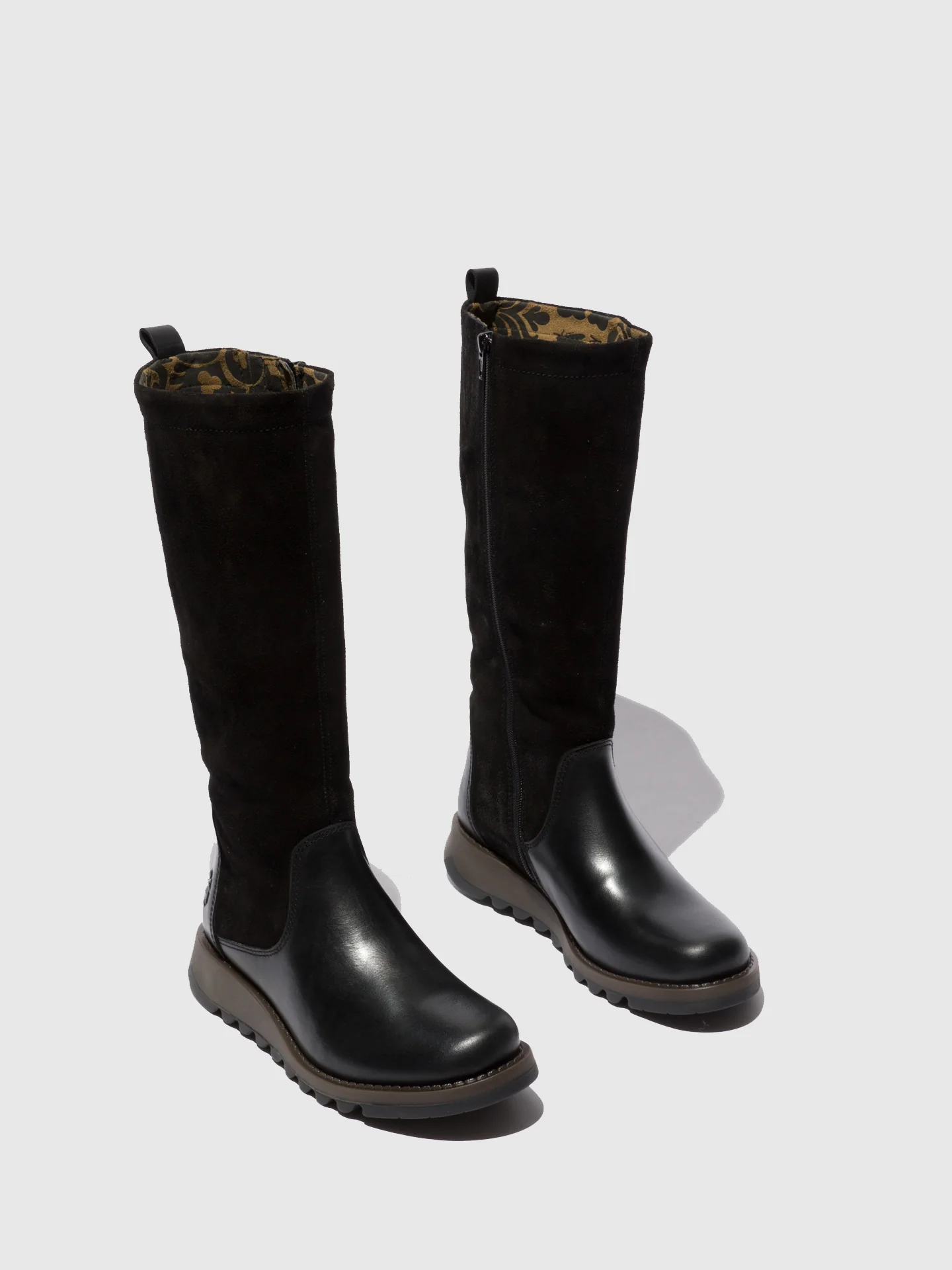 Zip Up Boots SEME828FLY RUG/OILSUEDE BLACK - Image 2