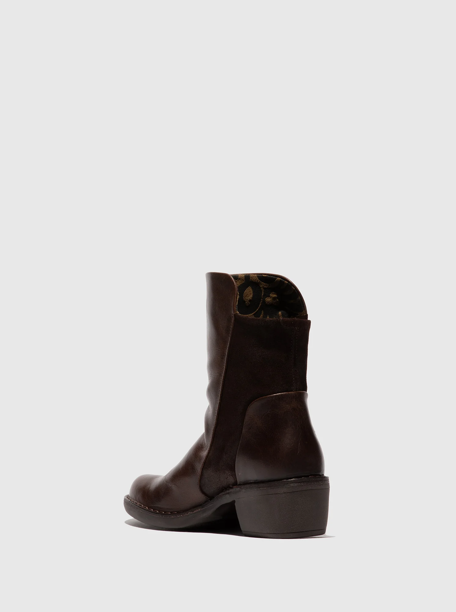 Zip Up Ankle Boots MELY074FLY RUG/OILSUEDE DK BROWN/EXPRESSO - Image 3