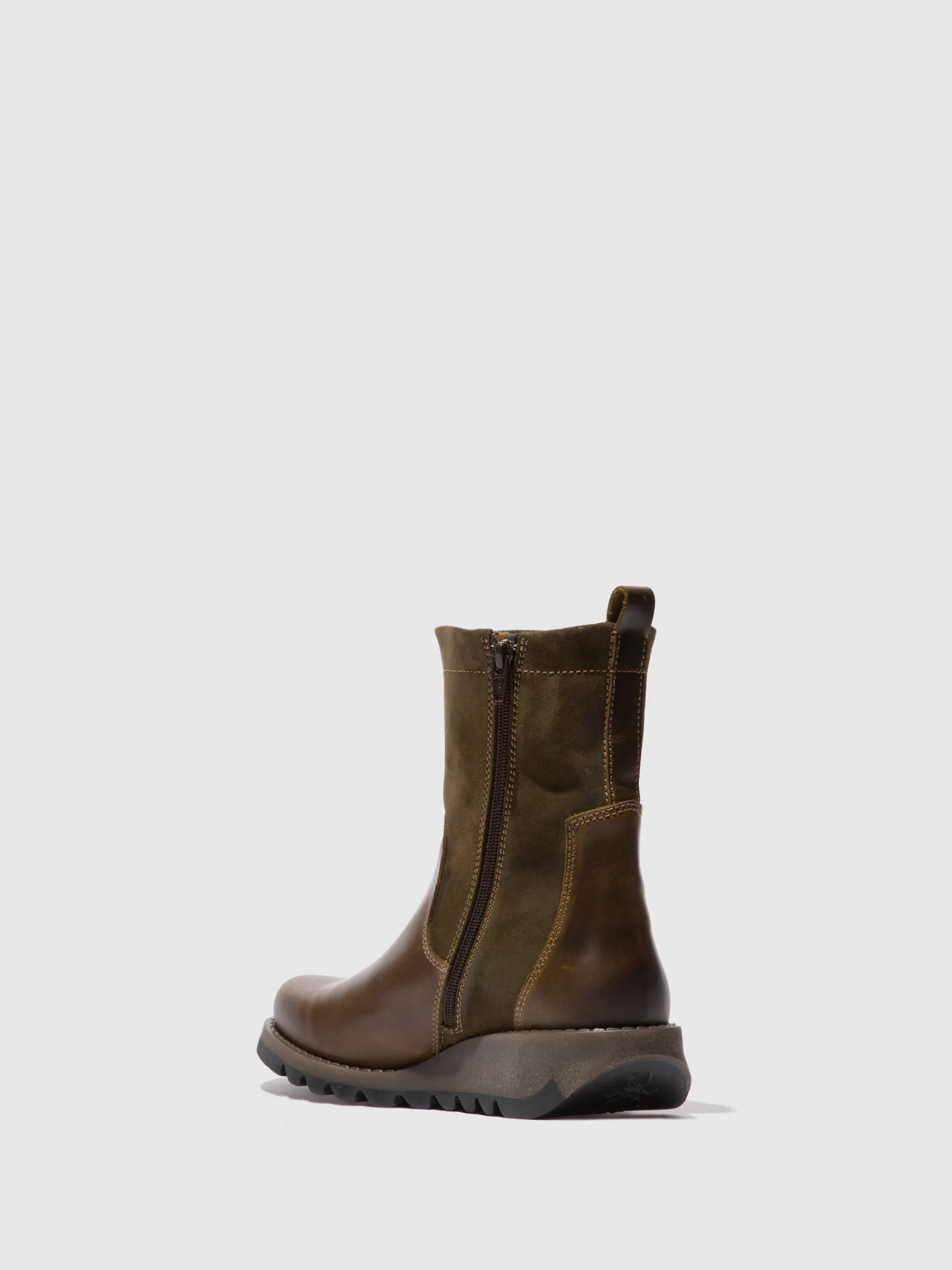 Zip Up Boots SAUK794FLY RUG/OILSUEDE OLIVE/SLUDGE - Image 3