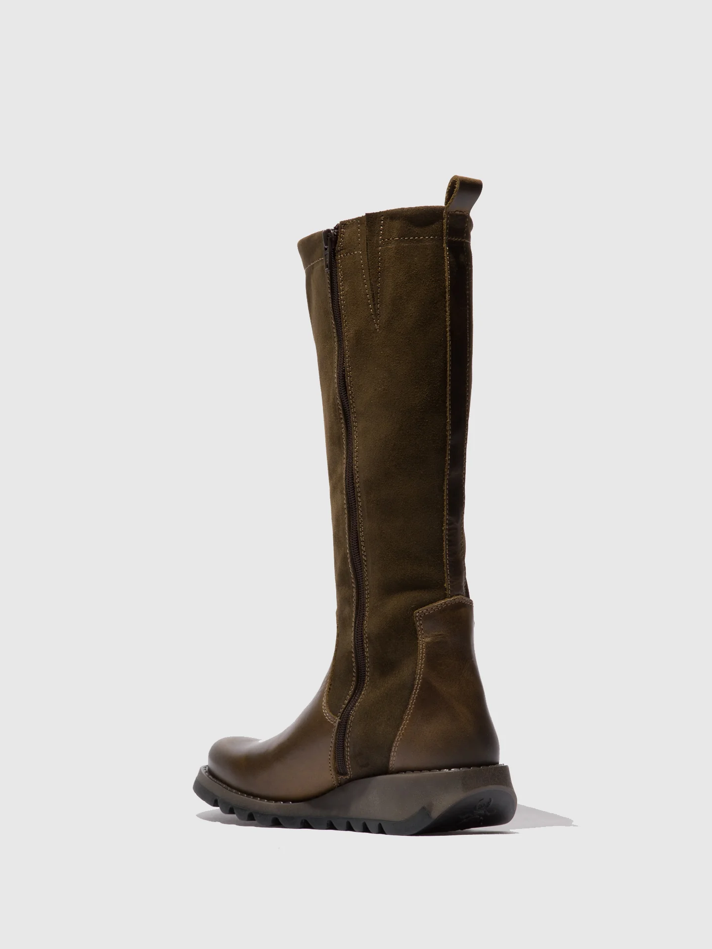 Zip Up Boots SEME828FLY RUG/OILSUEDE OLIVE/SLUDGE - Image 3