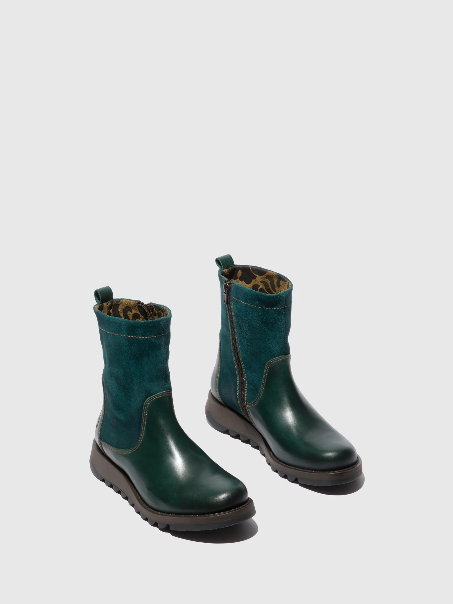 Zip Up Boots SAUK794FLY RUG/OILSUEDE PETROL - Image 2