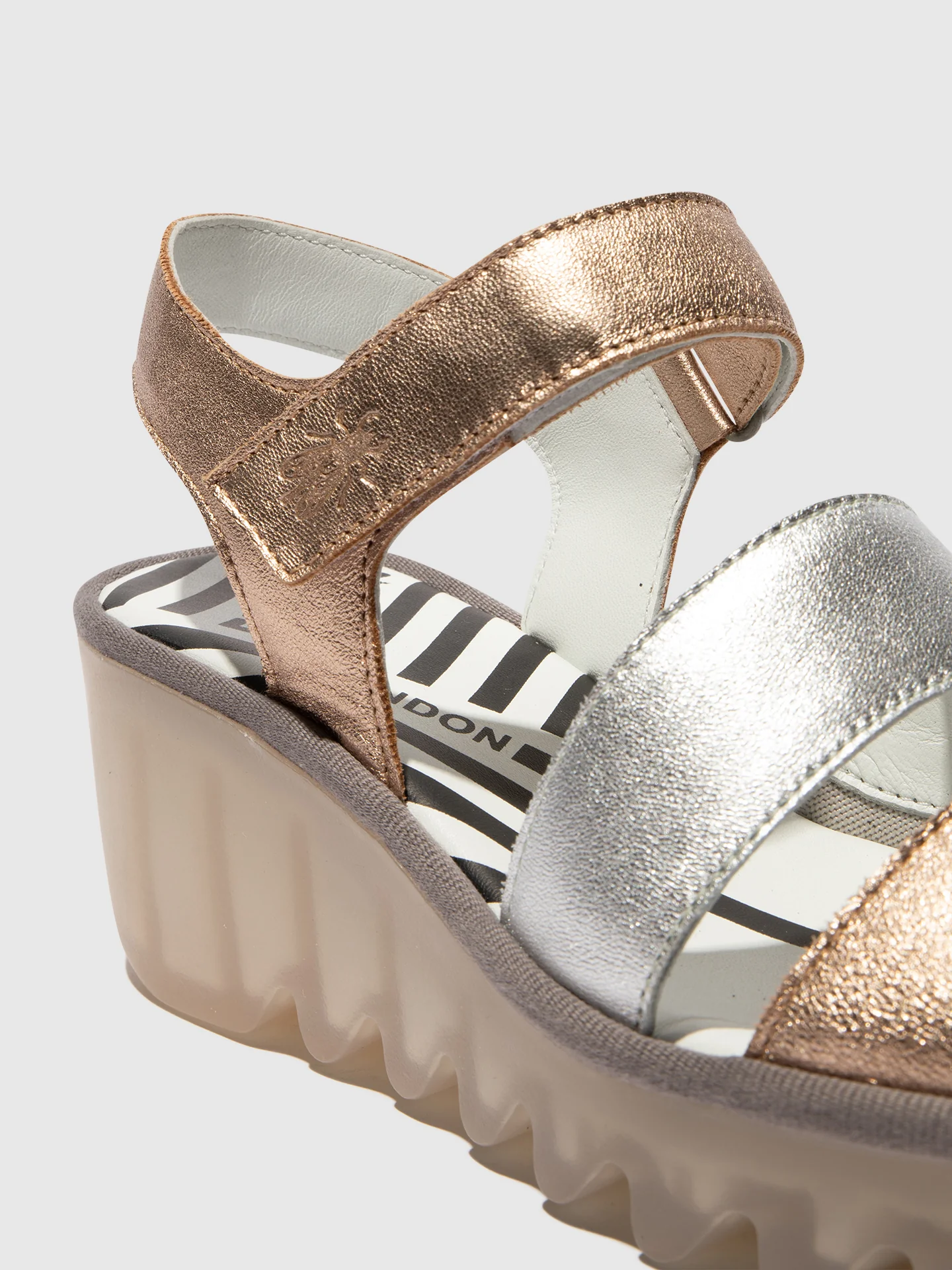 Sling-Back Sandals BEXY575FLY SAHARA/SILVER/SAHARA - Image 4