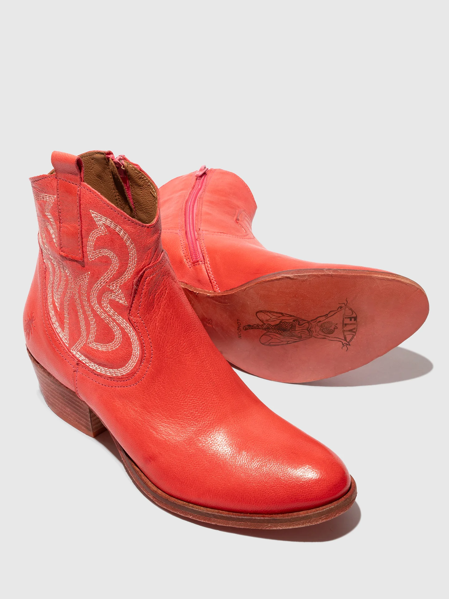 Cowboy Ankle Boots WAMI092FLY SCARLET - Image 4
