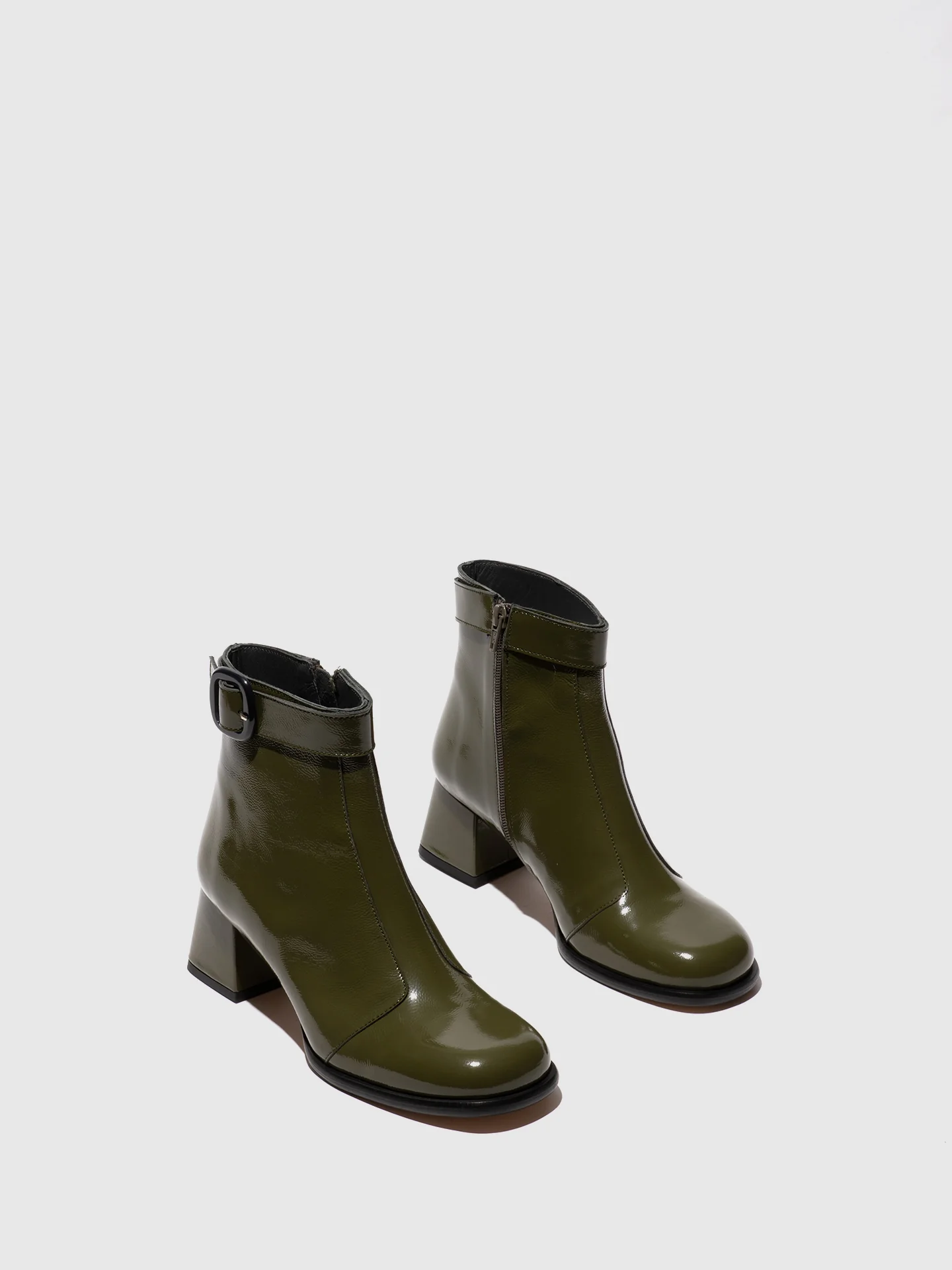 Zip Up Ankle Boots SIRT340FLY SEA KELP - Image 2