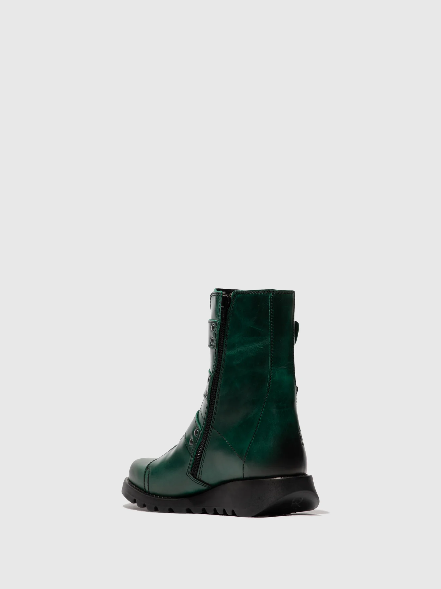 Buckle Ankle Boots SCOP110FLY SHAMROCK GREEN (BLACK SOLE) - Image 3