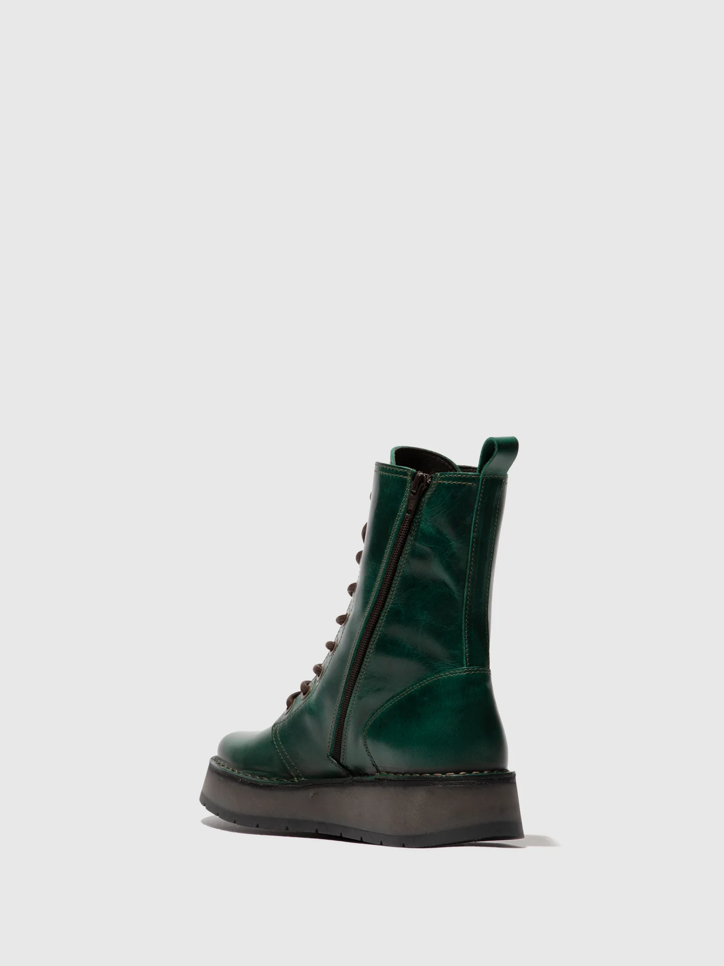 Lace-up Ankle Boots RAMI043FLY SHAMROCK GREEN - Image 3