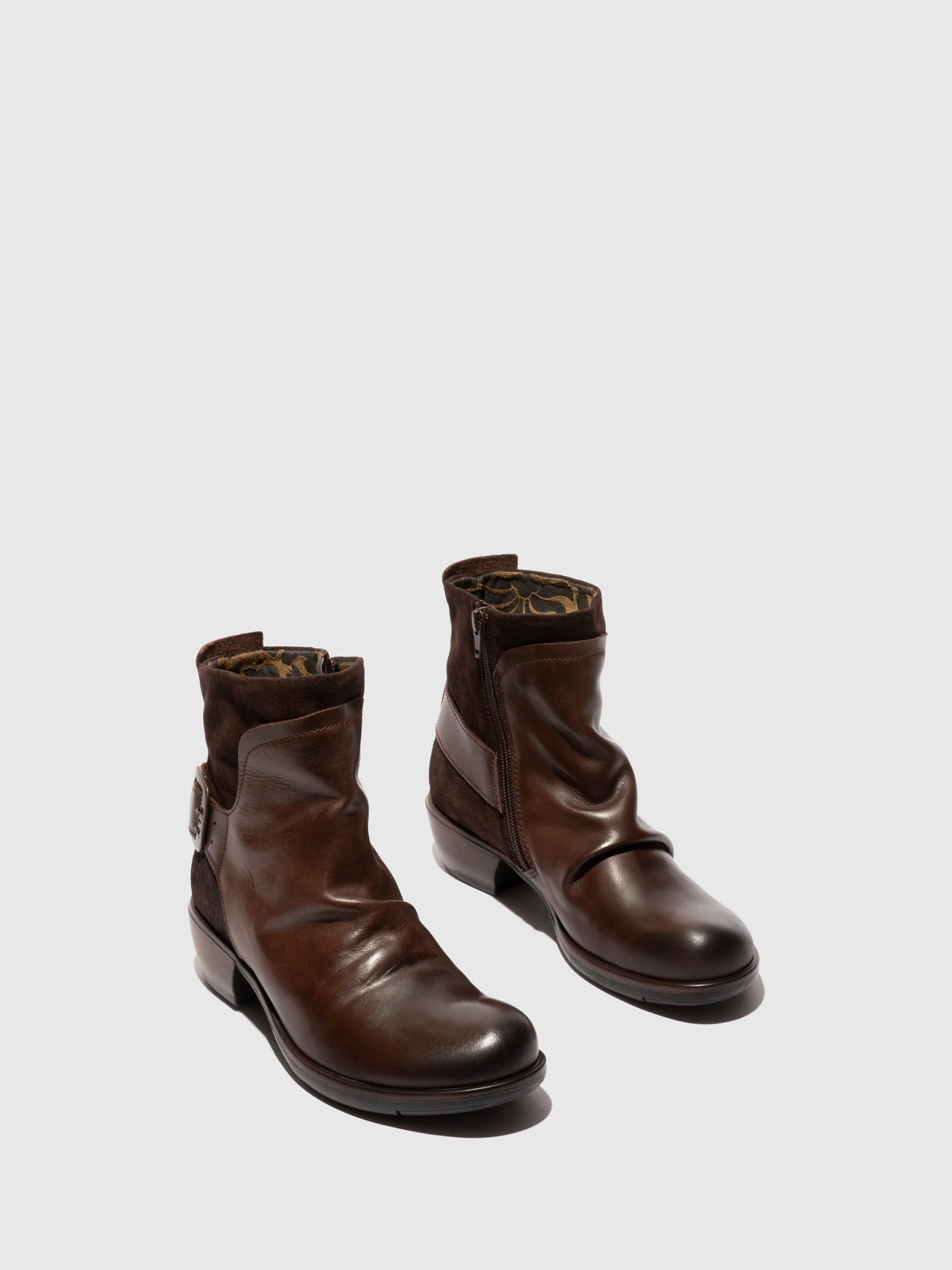 Buckle Ankle Boots MEL DK BROWN - Image 2