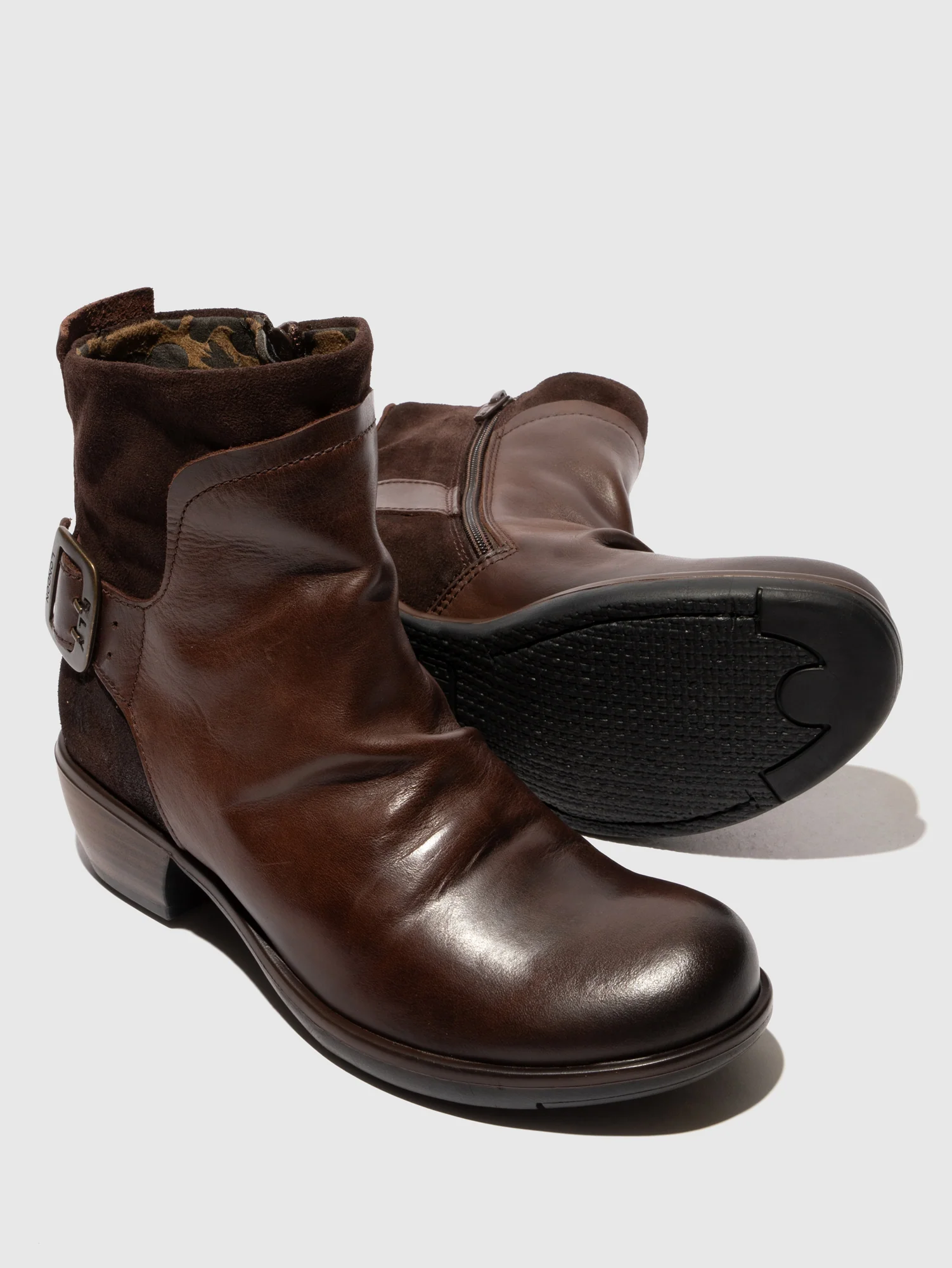 Buckle Ankle Boots MEL DK BROWN - Image 4