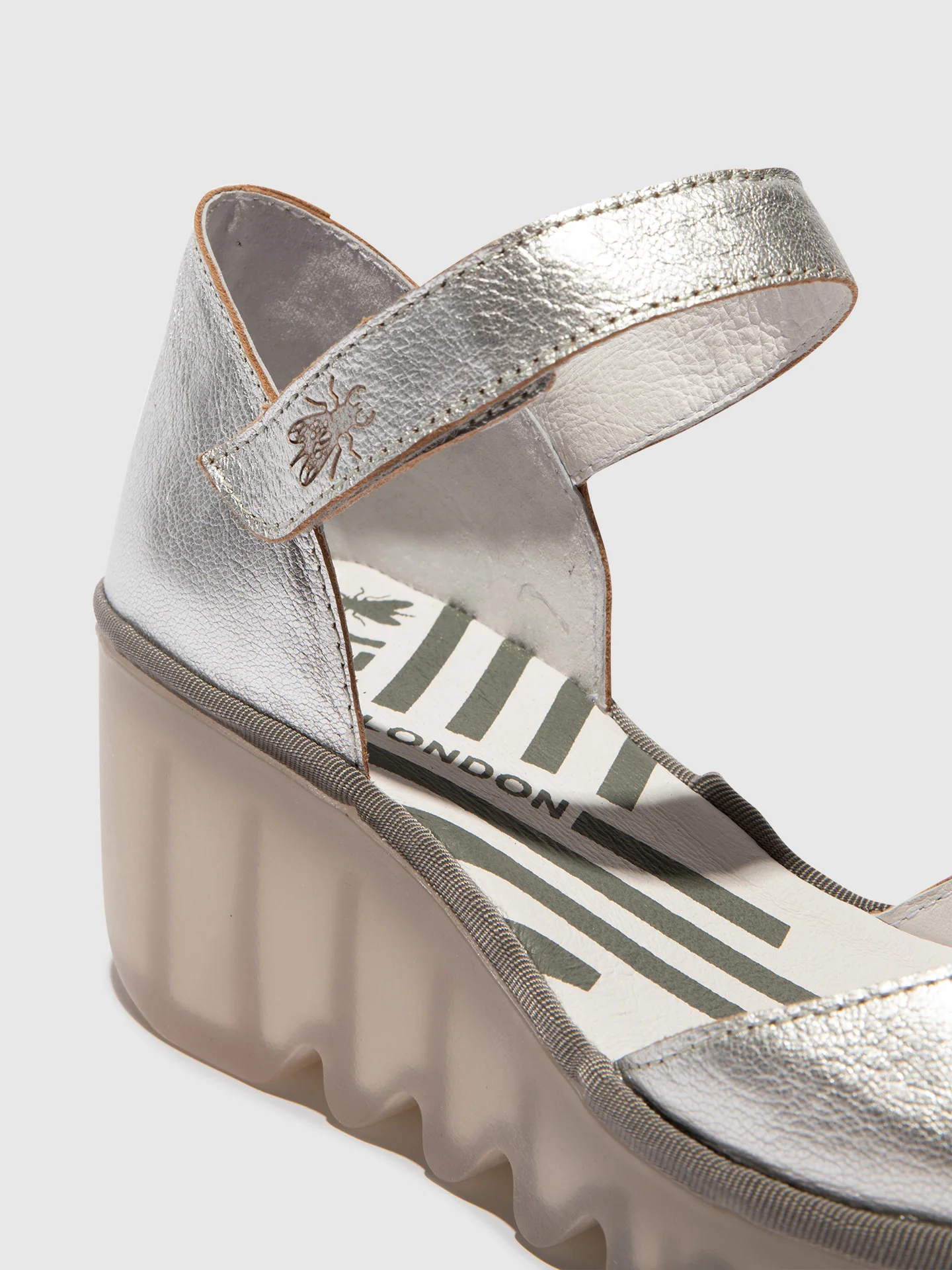 Ankle Strap Sandals BISO305FLY SILVER - Image 4