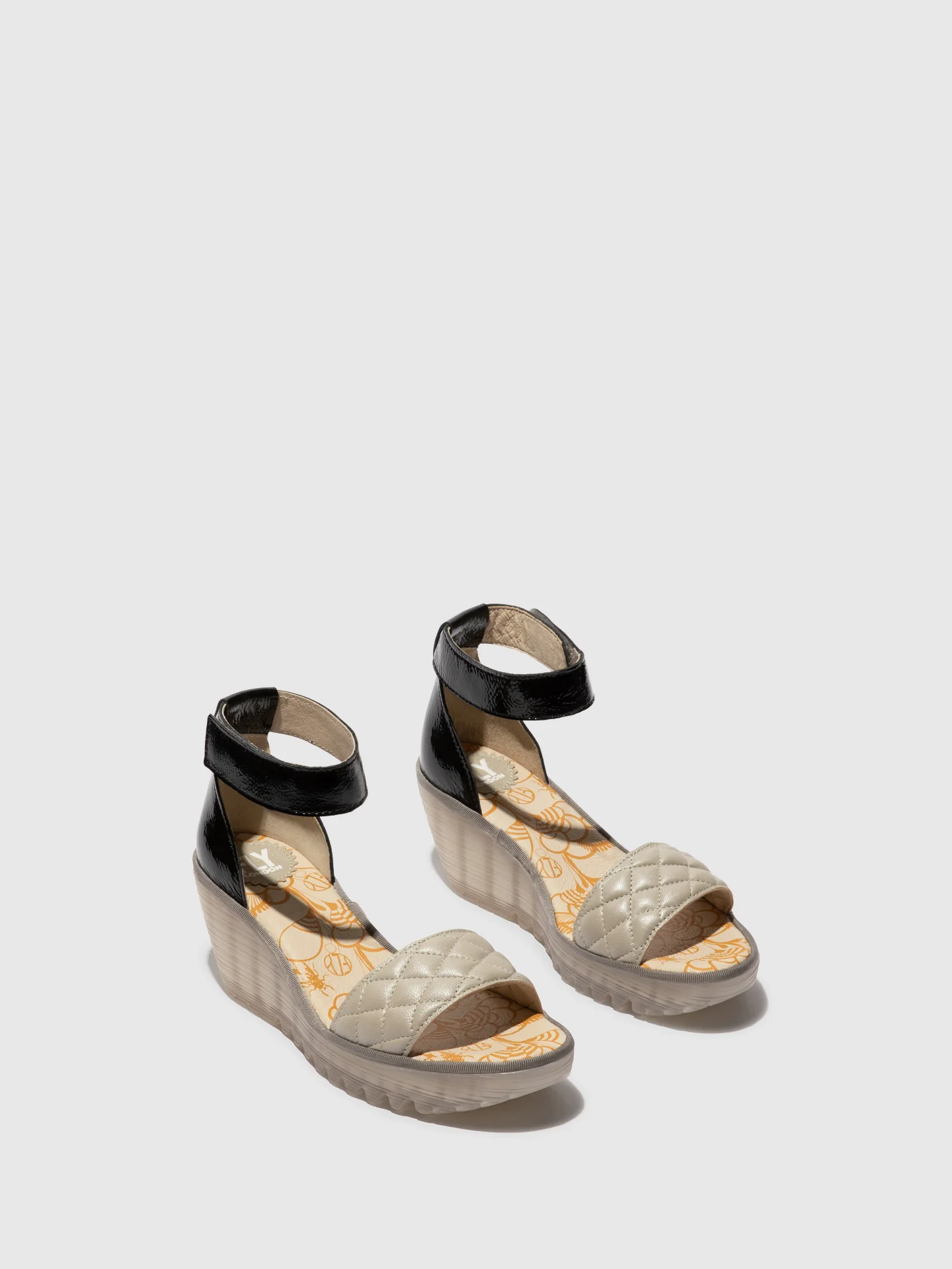 Ankle Strap Sandals YARU471FLY SILVER/BLACK - Image 2