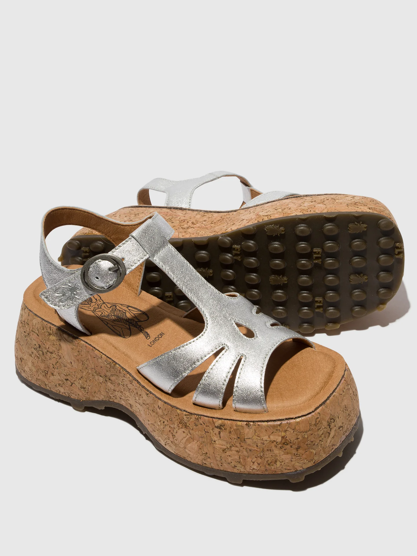 Buckle Sandals COIL275FLY SILVER - Image 4