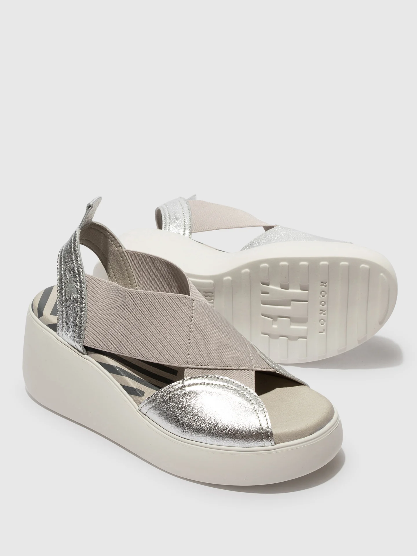 Elasticated Sandals DAIF216FLY SILVER - Image 4