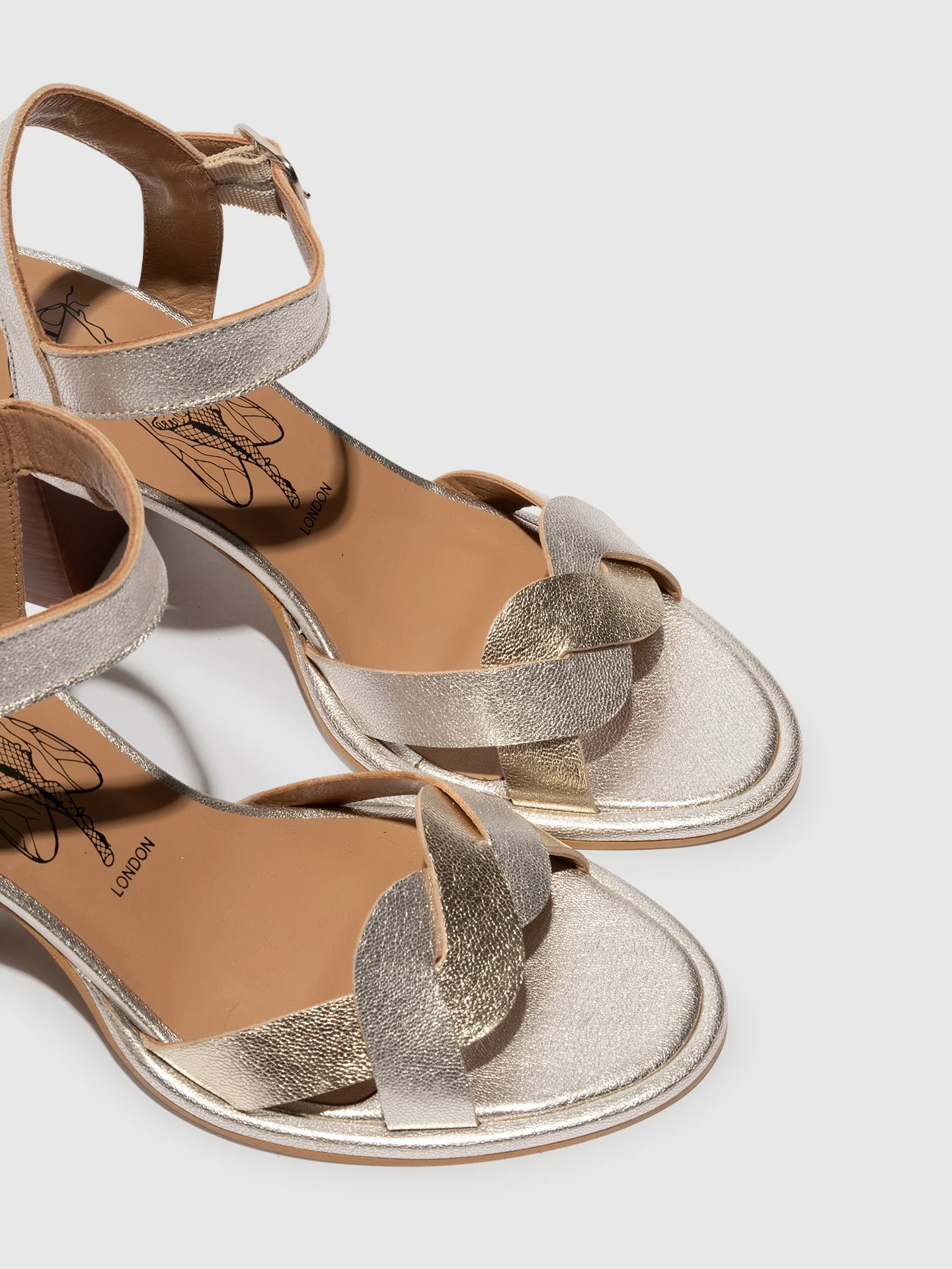 Heel Sandals MOJI263FLY SILVER/GOLD - Image 4