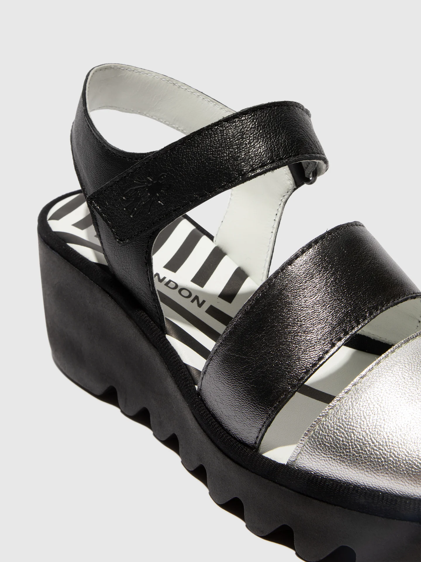 Sling-Back Sandals BEXY575FLY SILVER/GRAPHITE/BLACK - Image 4
