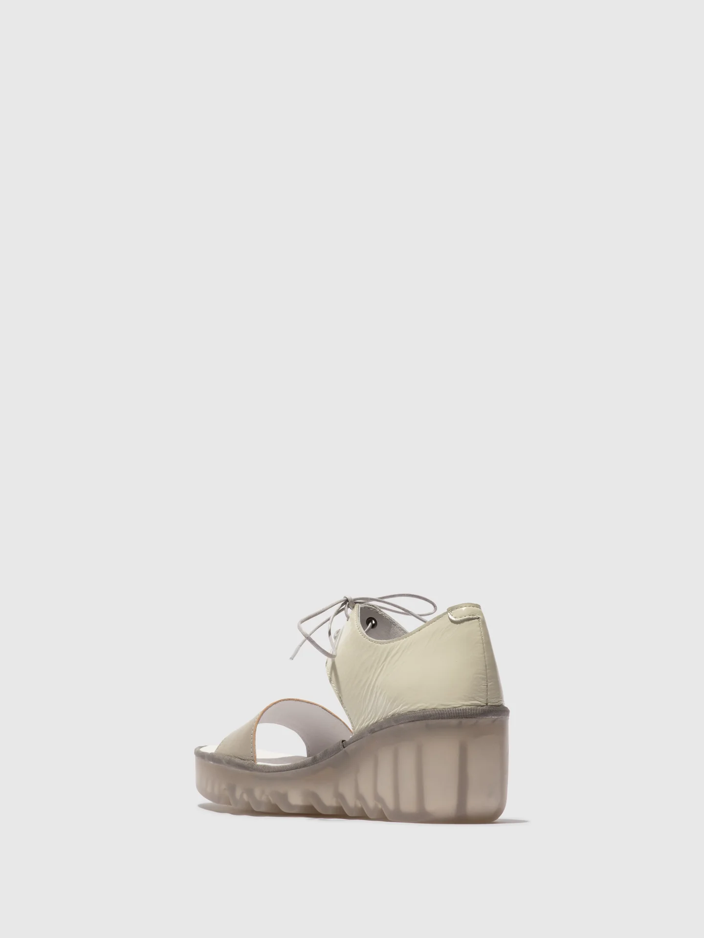 Lace-up Sandals BILU465FLY SILVER/OFFWHITE - Image 3