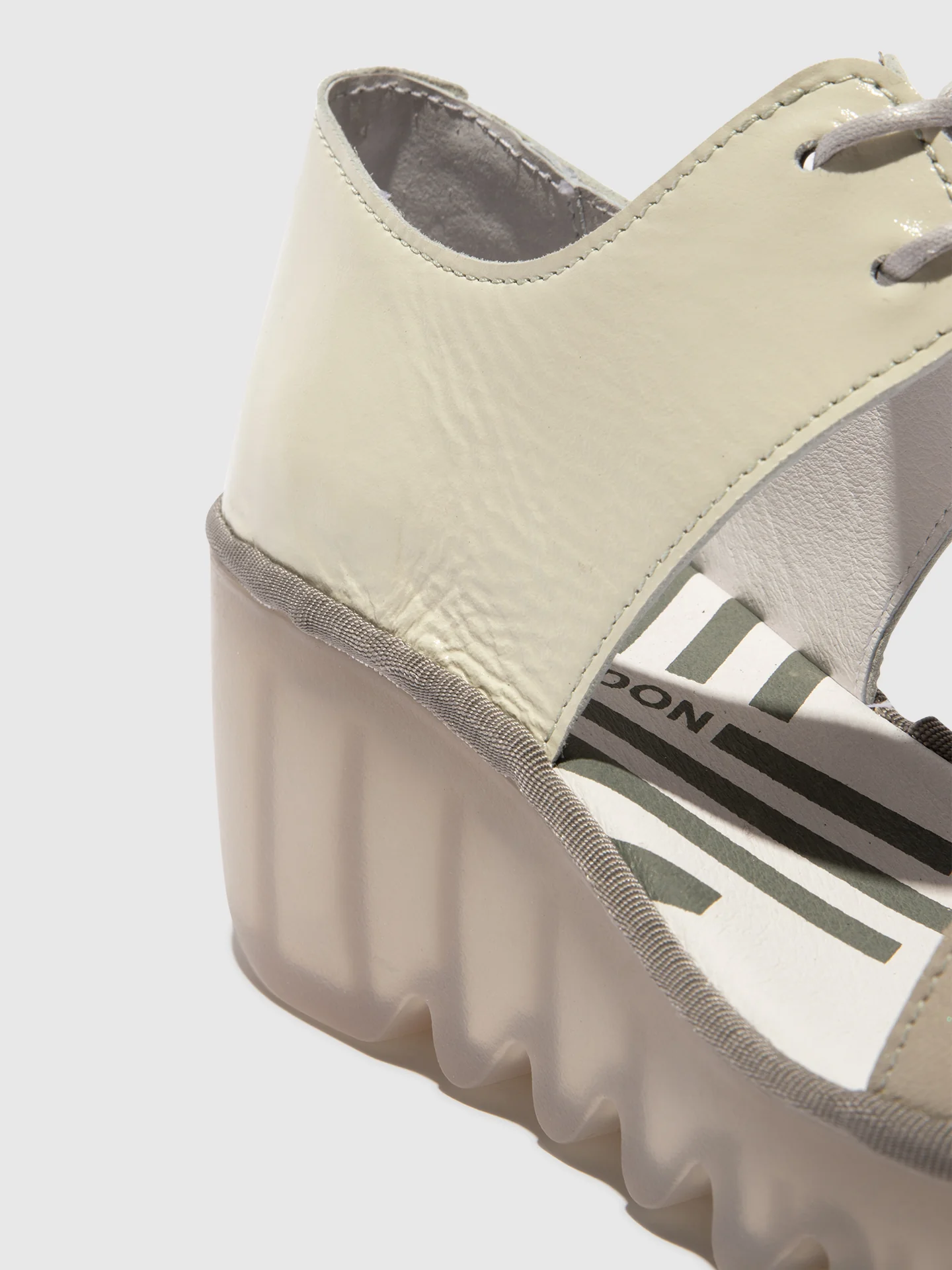 Lace-up Sandals BILU465FLY SILVER/OFFWHITE - Image 4