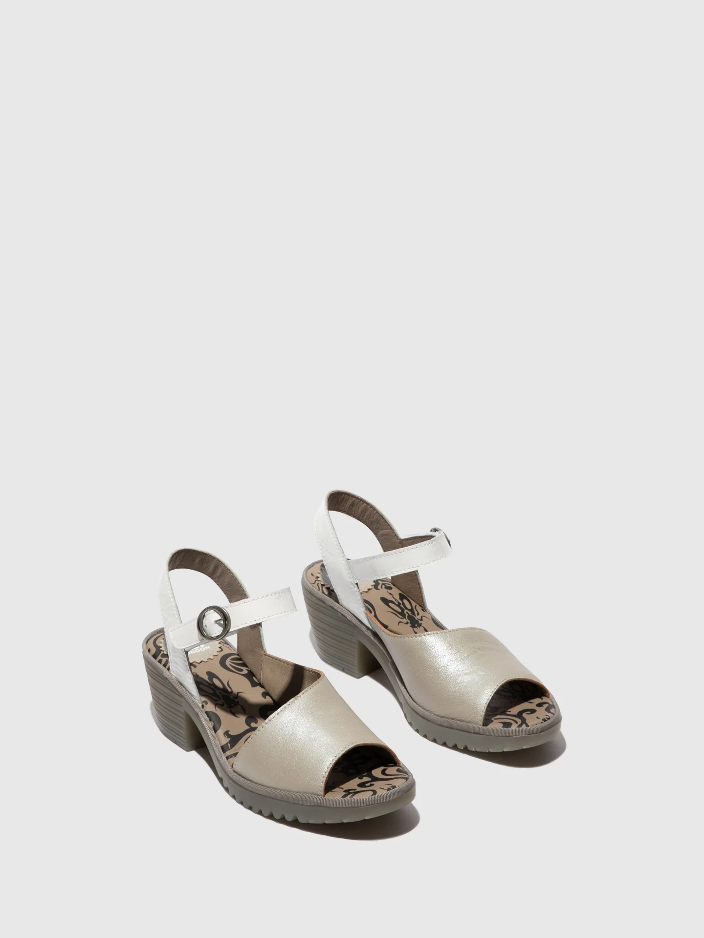 Sling-Back Sandals WELY439FLY SILVER/ OFFWHITE - Image 2