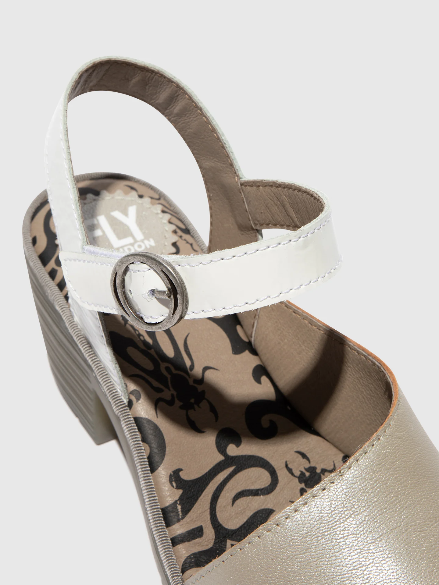 Sling-Back Sandals WELY439FLY SILVER/ OFFWHITE - Image 4