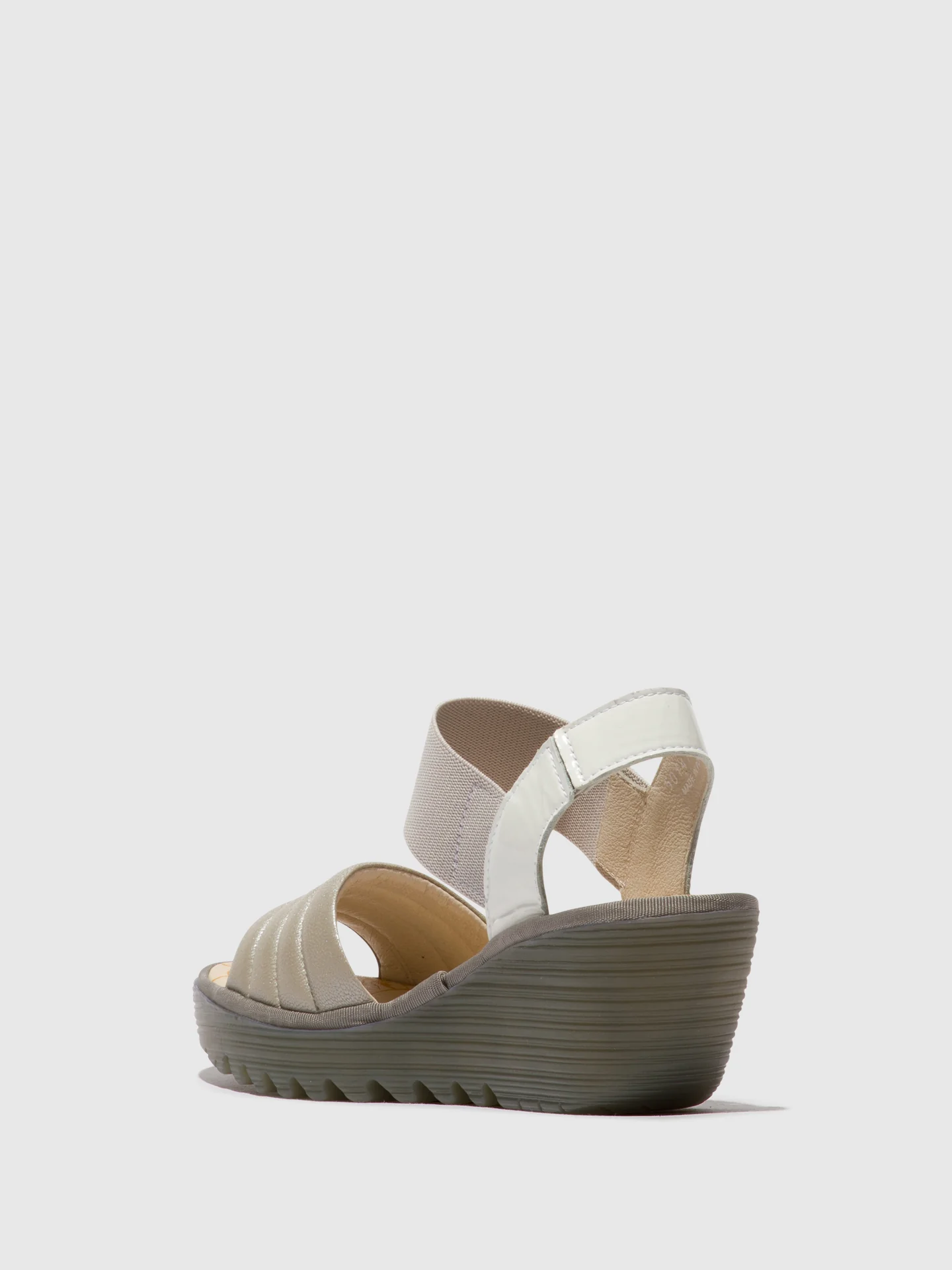 Sling-Back Sandals YIKO414FLY SILVER/OFFWHITE - Image 3