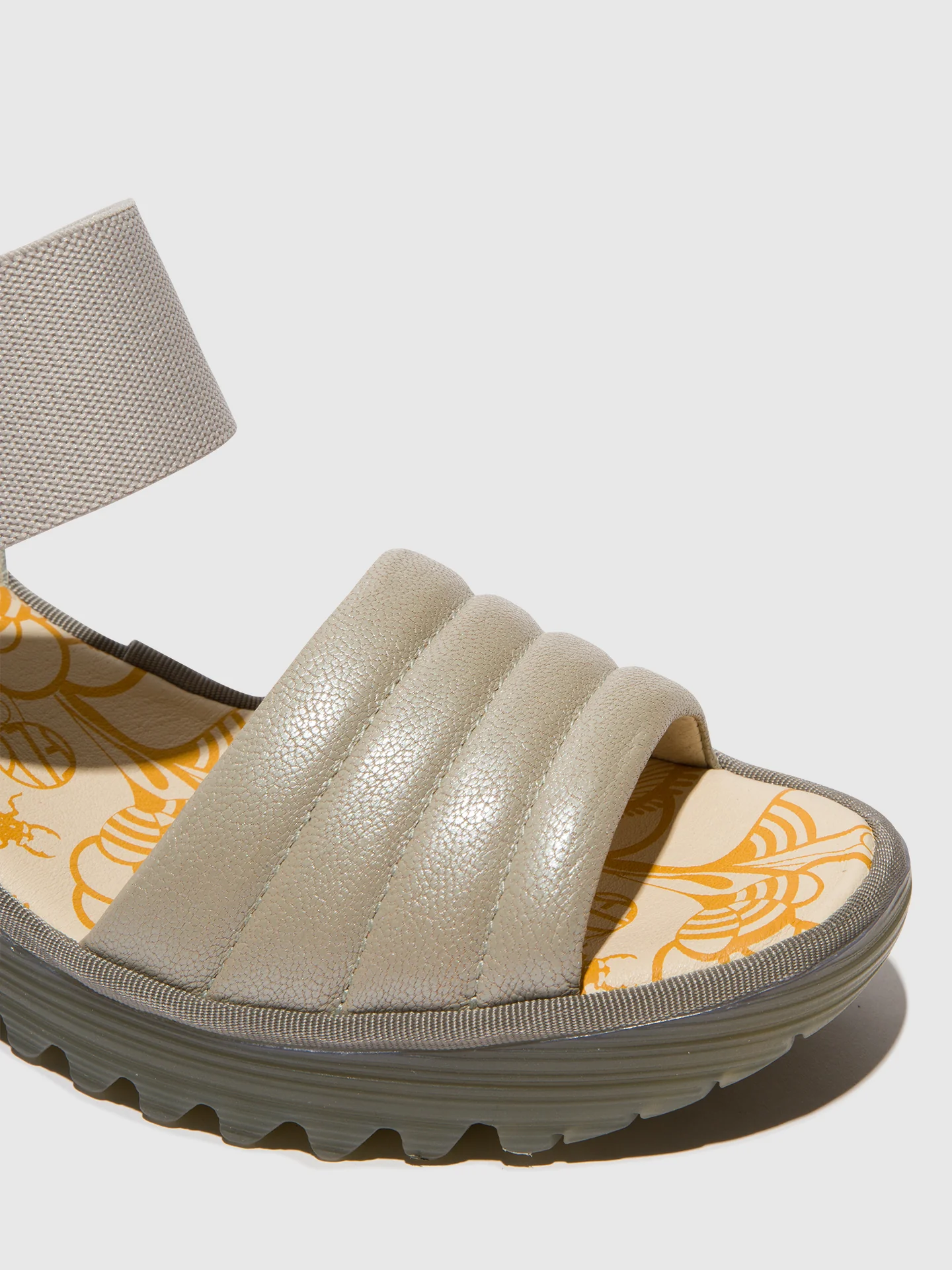 Sling-Back Sandals YIKO414FLY SILVER/OFFWHITE - Image 4