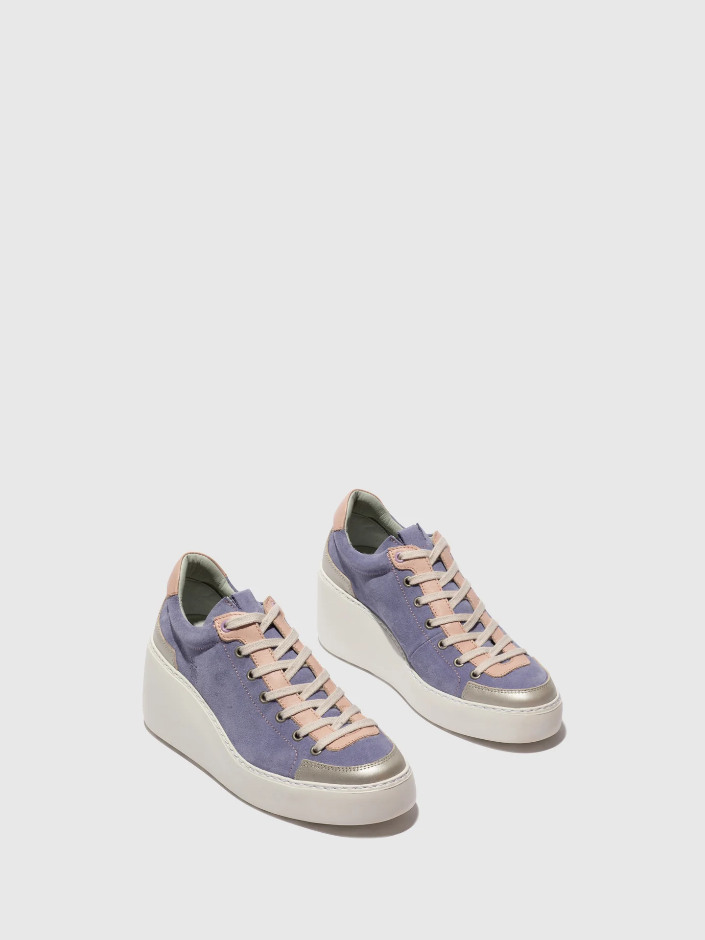 Lace-up Trainers DUFY671FLY SILVER/PALE PINK/VIOLET - Image 2