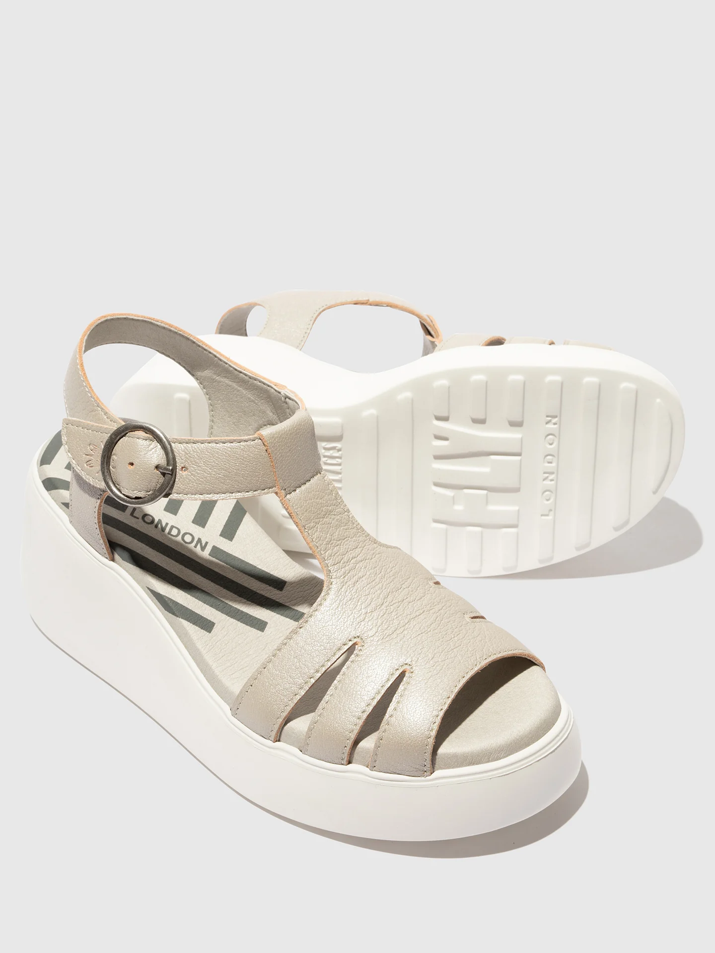 T-Strap Sandals DUMA955FLY SILVER - Image 4