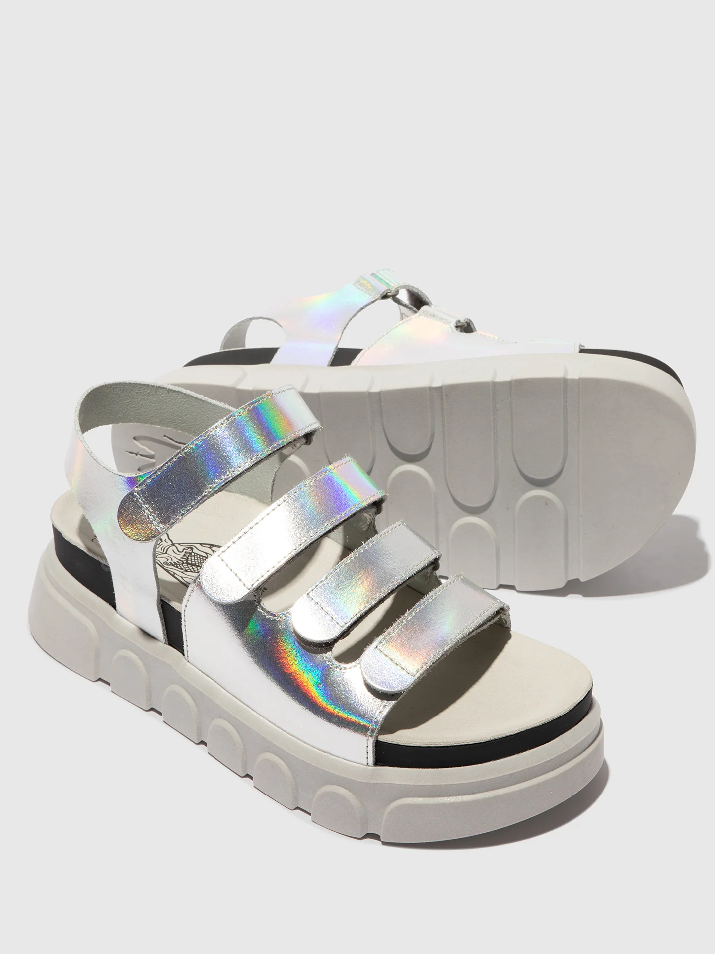 Velcro Sandals CLAD038FLY SILVER - Image 4