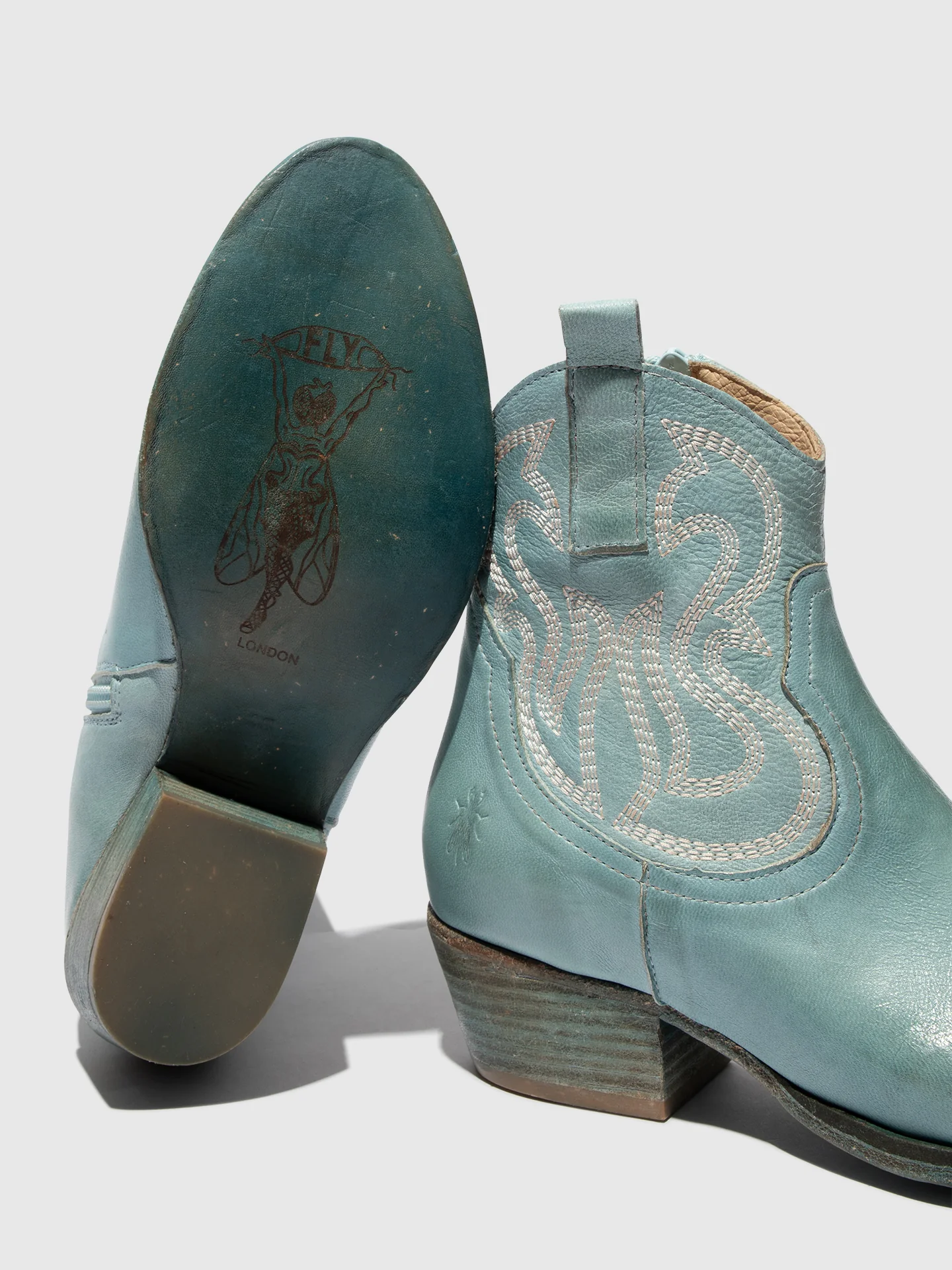 Cowboy Ankle Boots WAMI092FLY SKY BLUE - Image 4