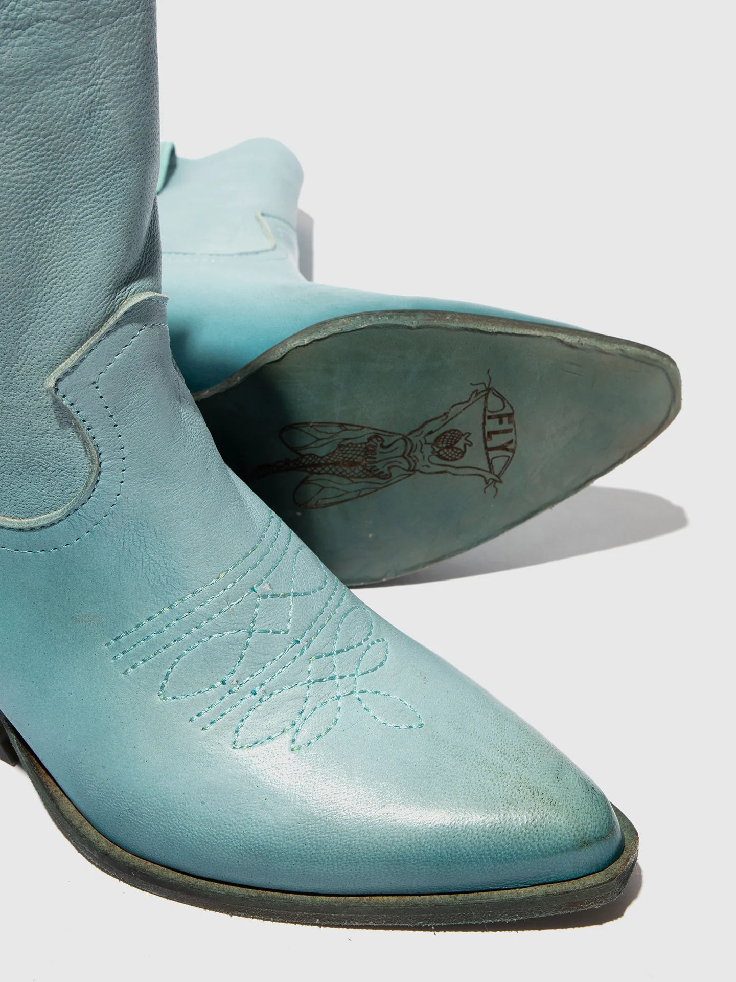 Cowboy Ankle Boots WOFY093FLY SKY BLUE - Image 4