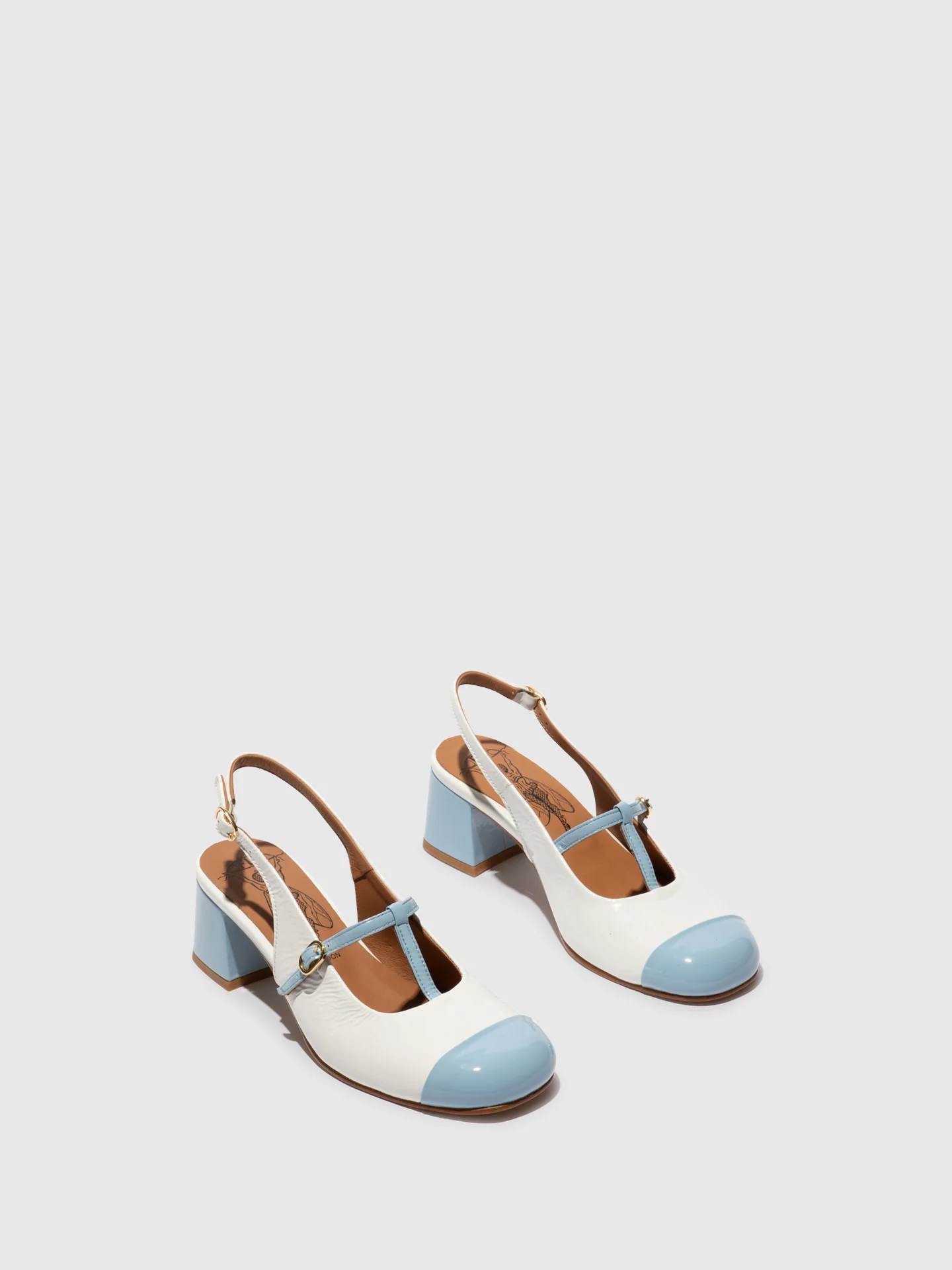 Sling-Back Sandals SOLN083FLY SKY BLUE/OFFWHITE - Image 2