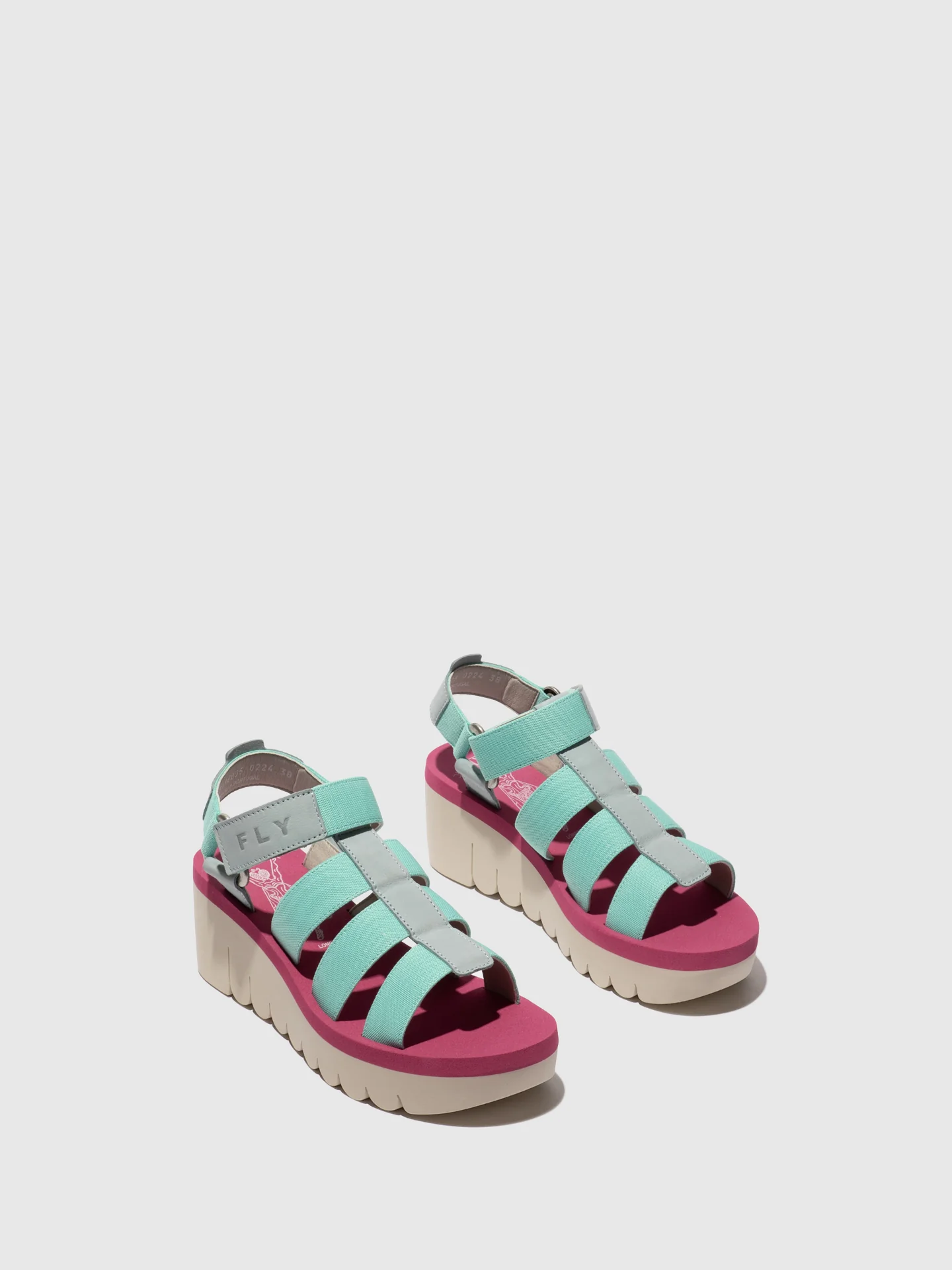 Strappy Sandals YOJI198FLY SKY BLUE/SPEARMINT/LILAC - Image 2