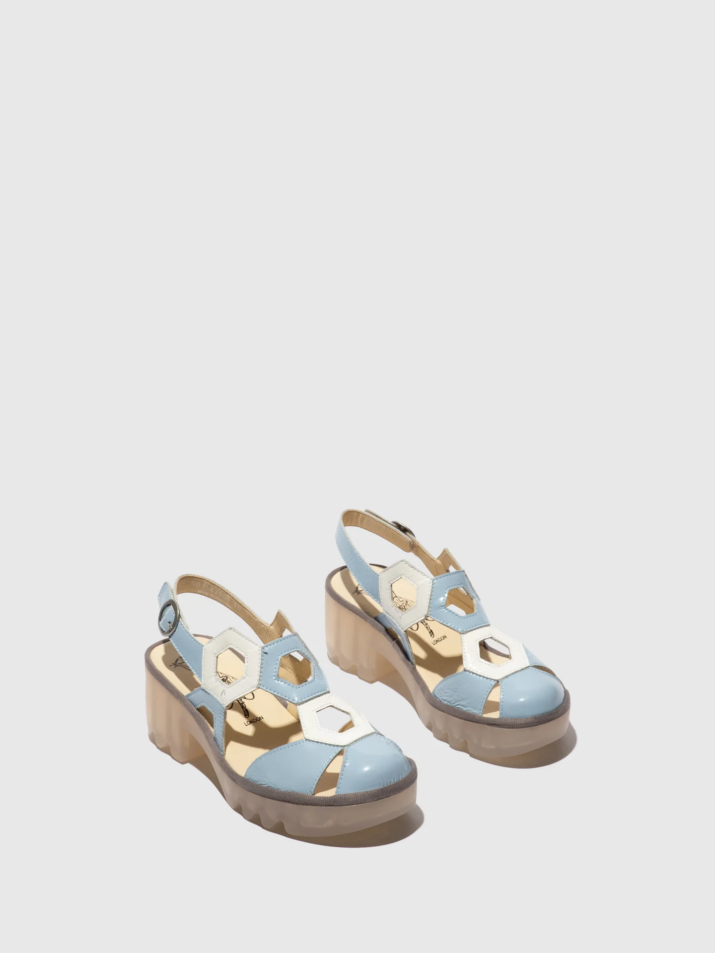 Sling-Back Sandals TRUL582FLY SKY BLUE/WHITE - Image 2