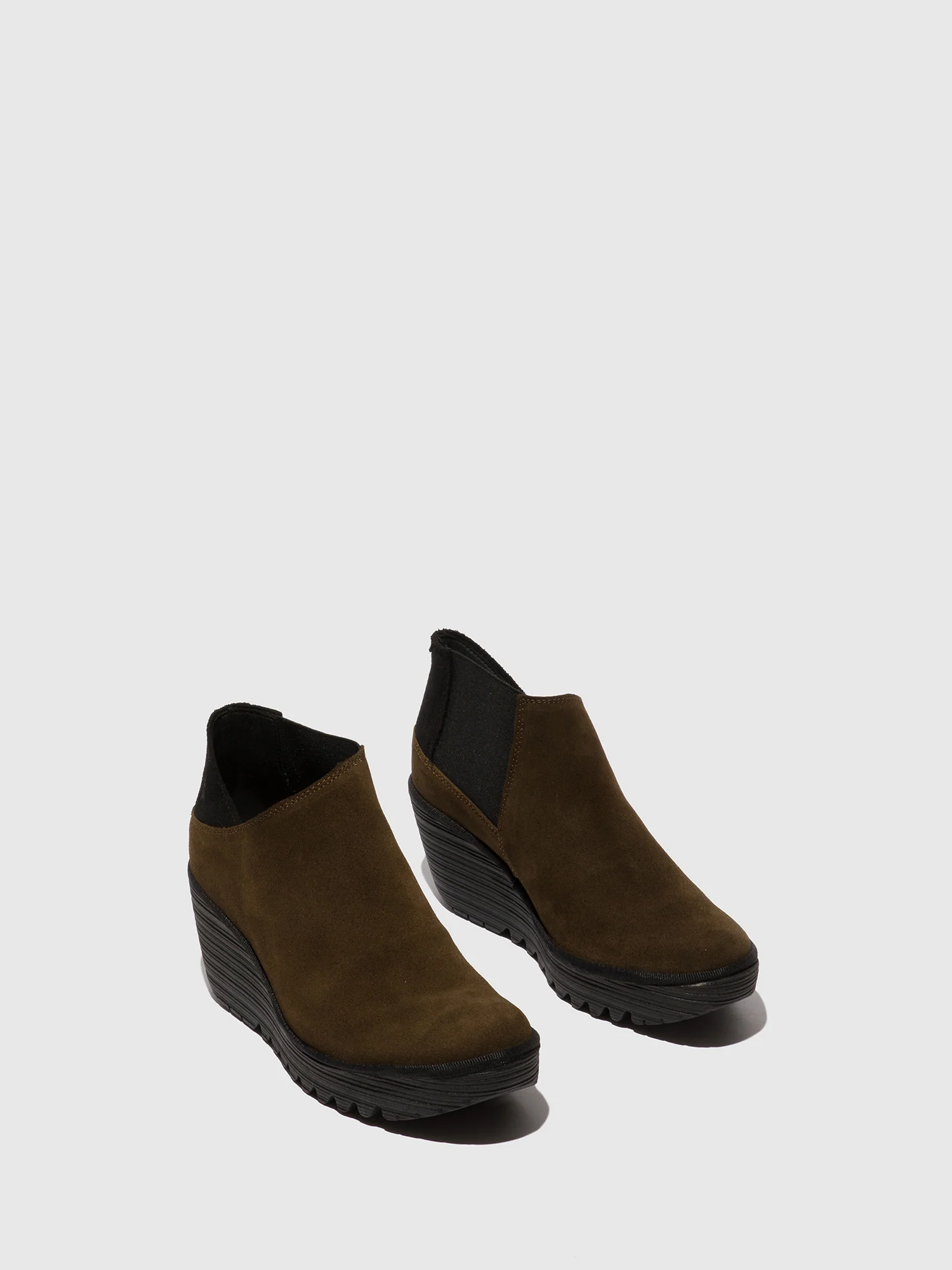 Zip Up Ankle Boots YEGO400FLY SLUDGE/BLACK - Image 2