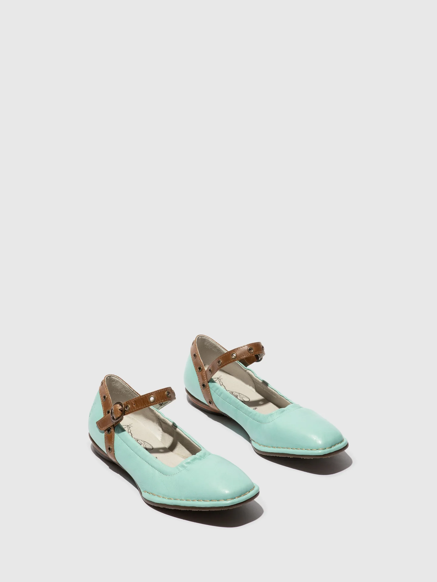 Flat Ballerinas BEWI263FLY SPEARMINT/CAMEL - Image 2