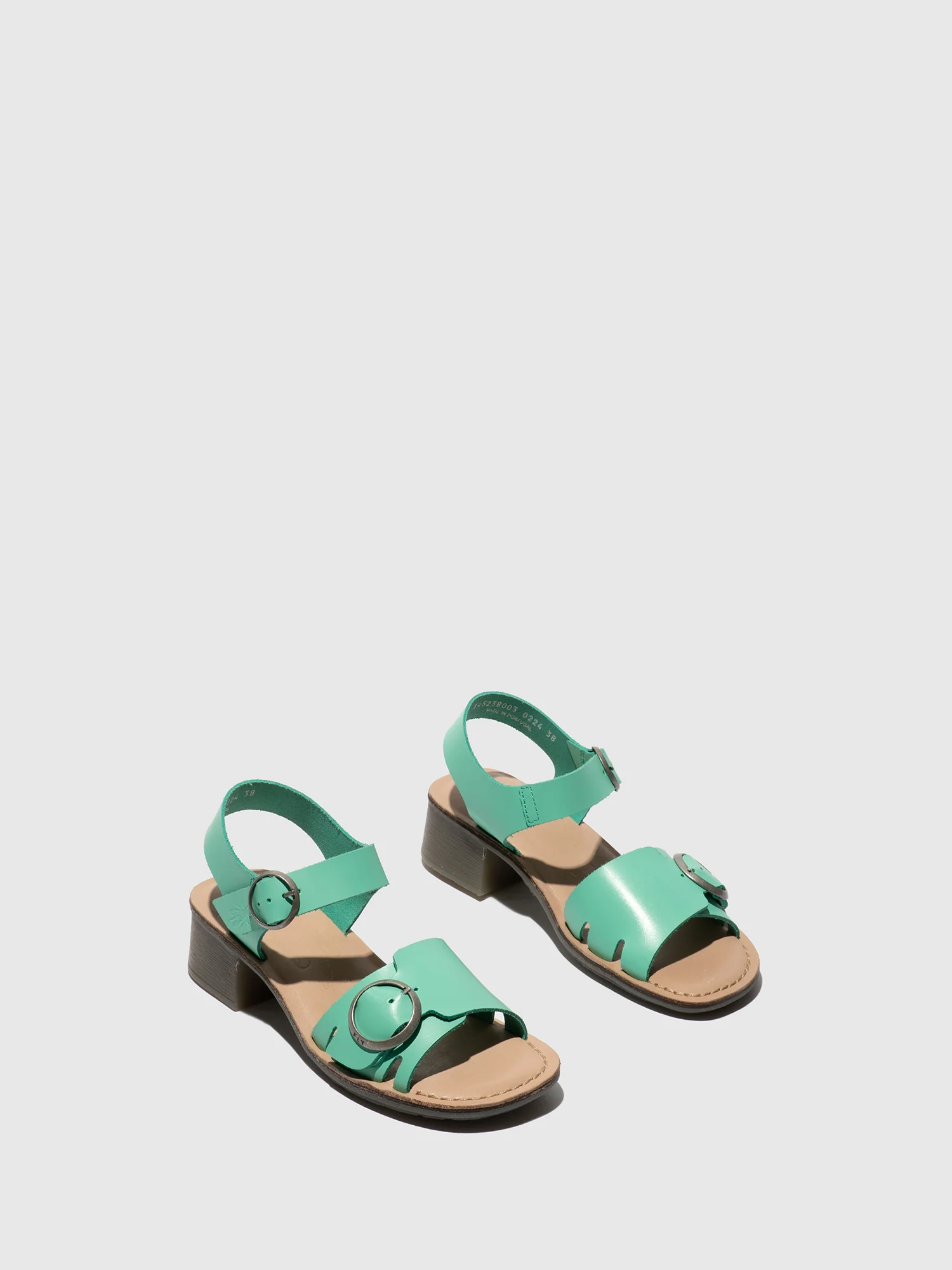 Buckle Sandals EBLI238FLY SPEARMINT/NATURAL - Image 2