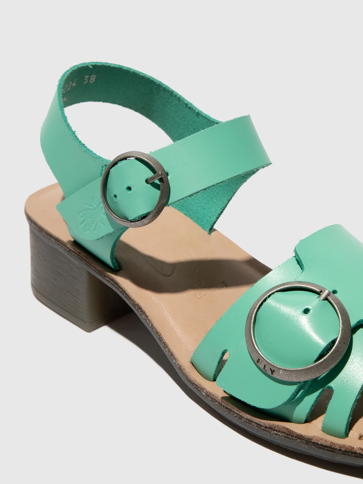 Buckle Sandals EBLI238FLY SPEARMINT/NATURAL - Image 4