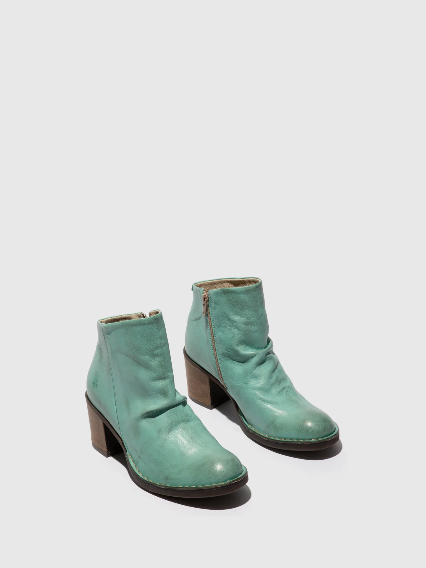 Zip Up Ankle Boots BELL061FLY SPEARMINT - Image 2