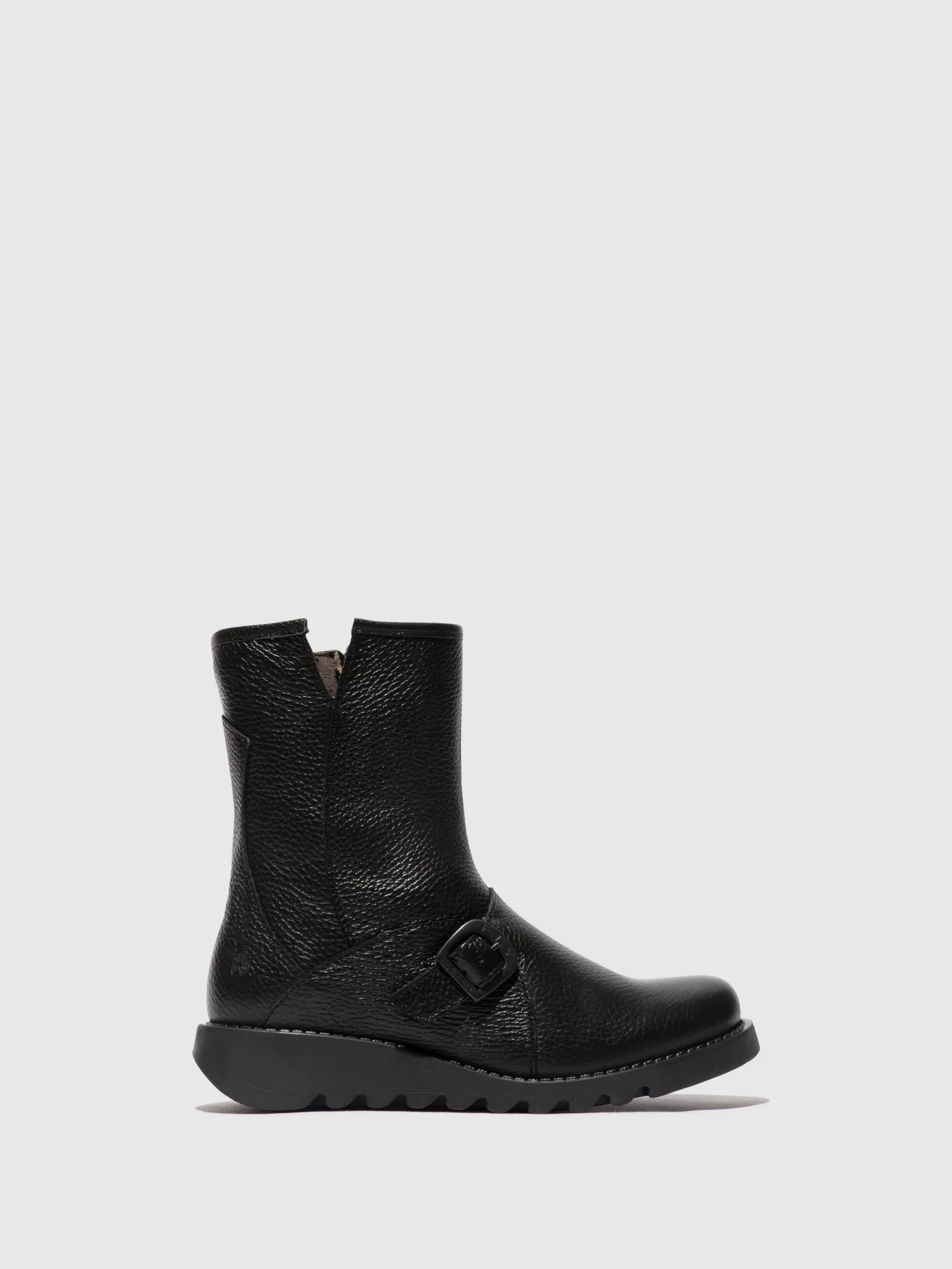 Buckle Ankle Boots SABE013FLY STAR BLACK